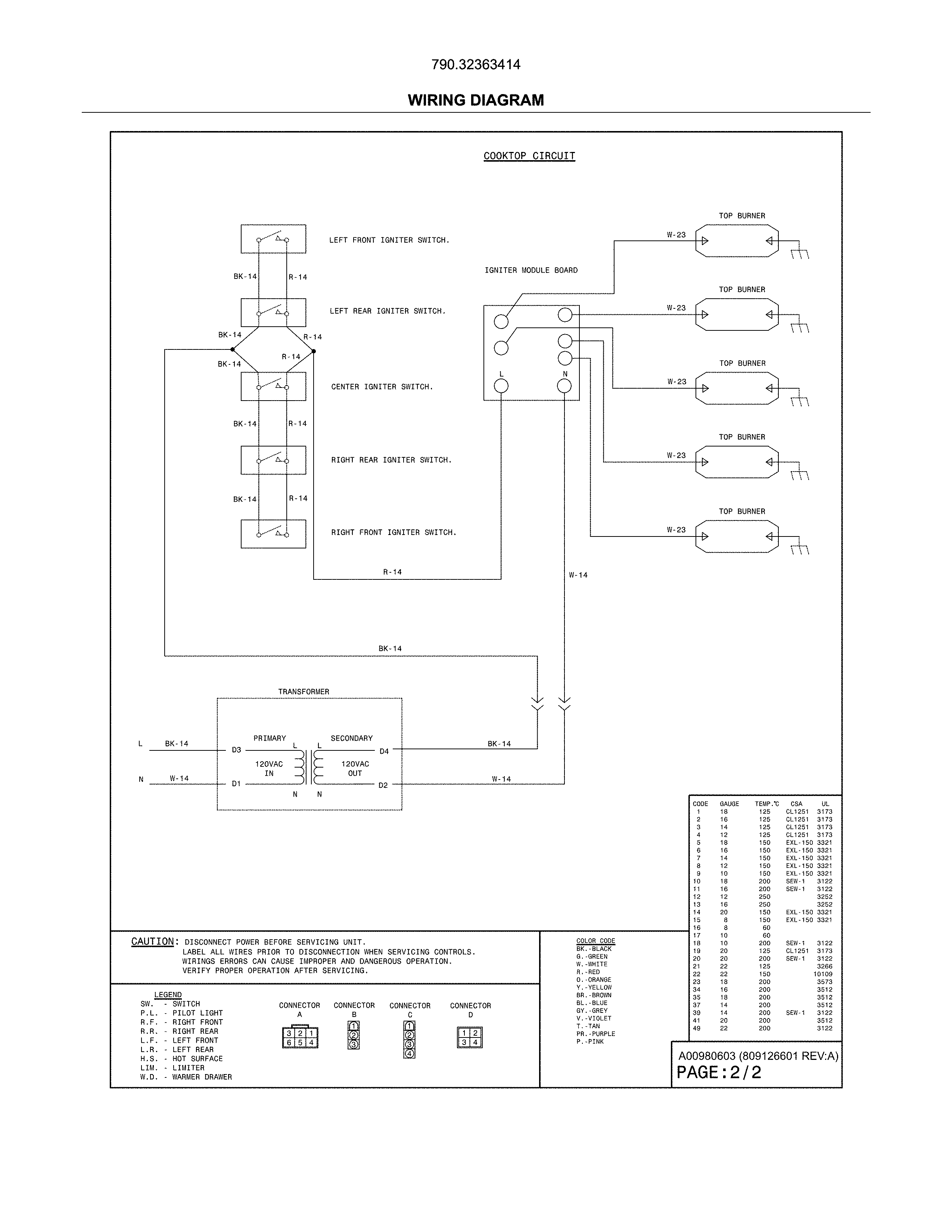 Kenmore Elite 79032363414 wiring diagram diagram