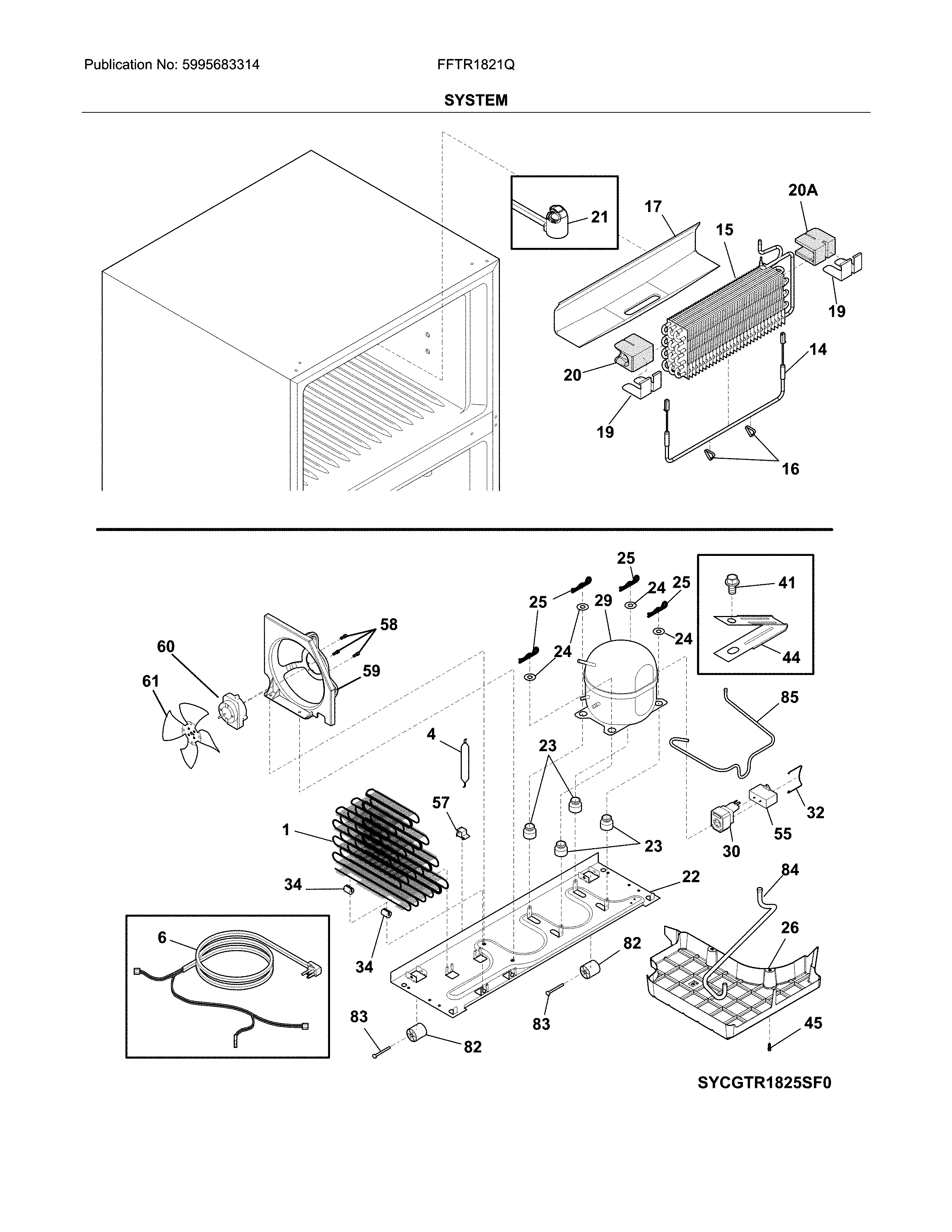 Frigidaire FFTR1821QW8B system diagram