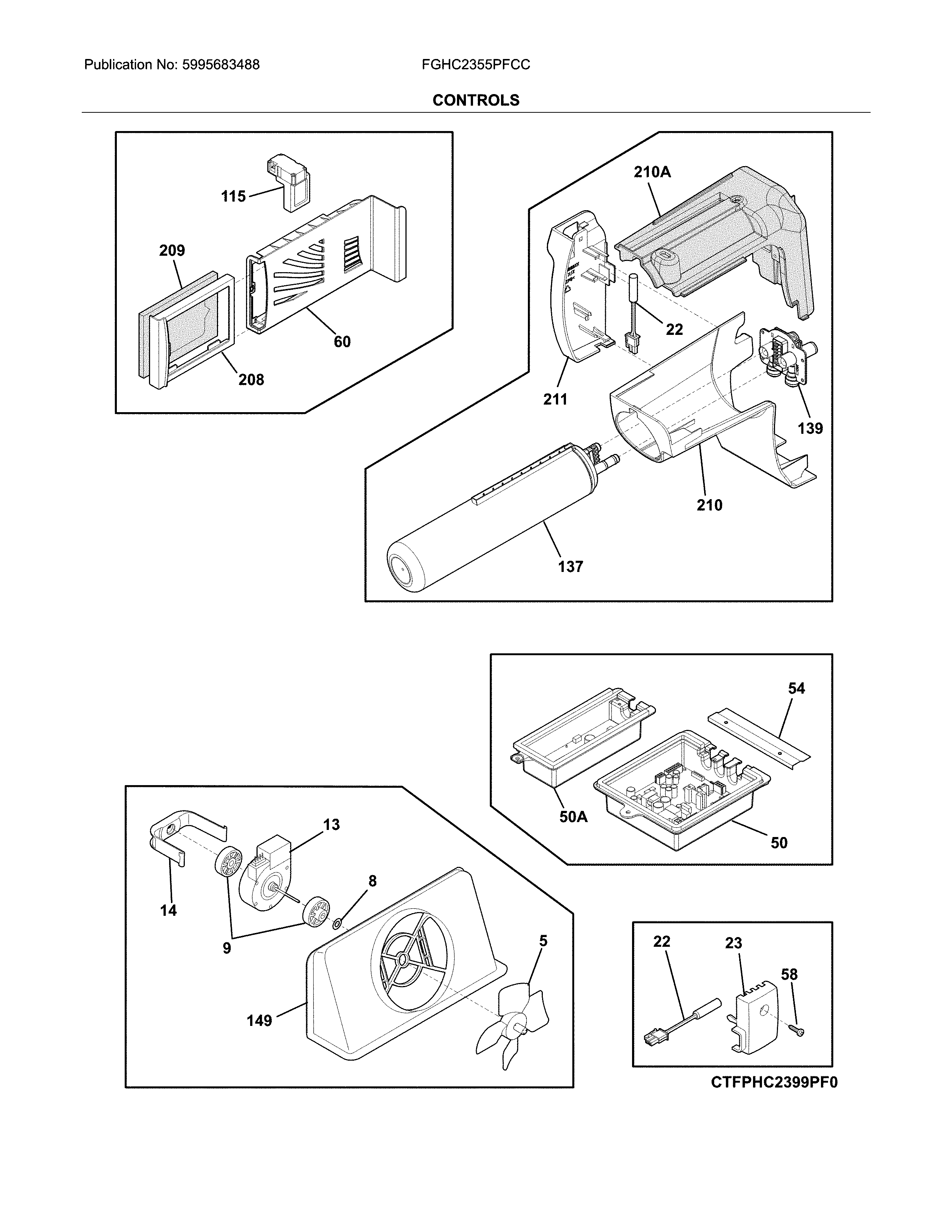 Frigidaire FGHC2355PFCC control diagram