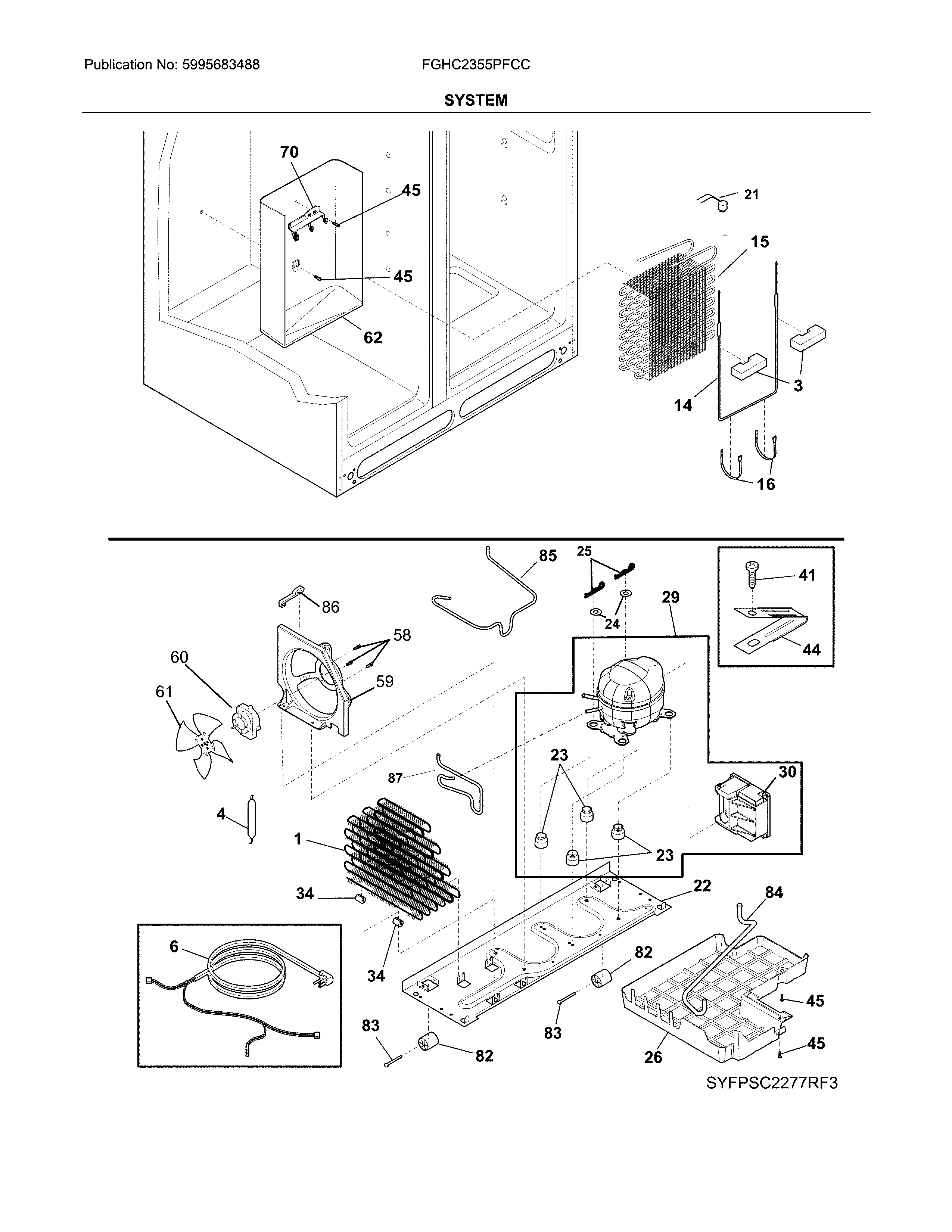 Frigidaire FGHC2355PFCC system diagram