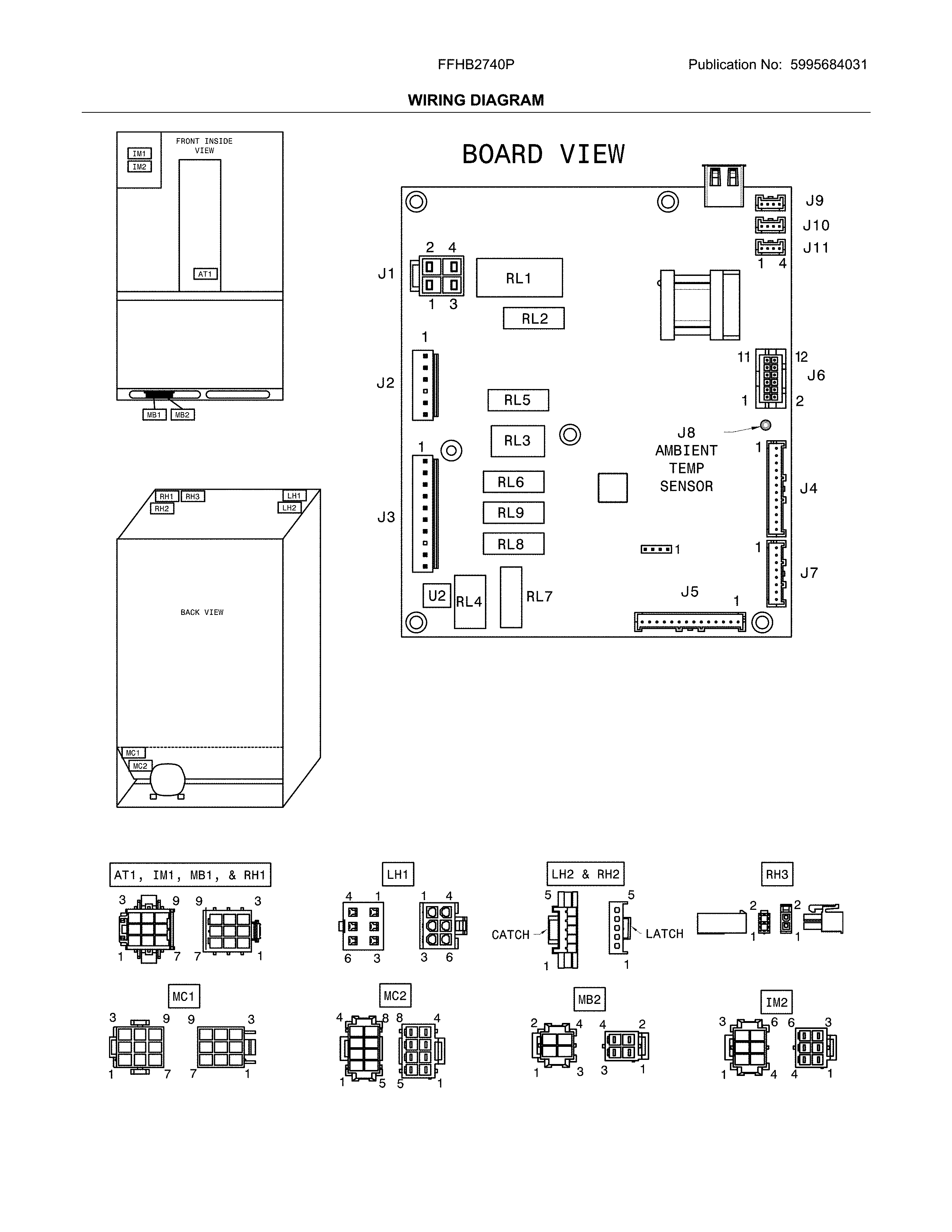 Frigidaire FFHB2740PPBA wiring schematic diagram