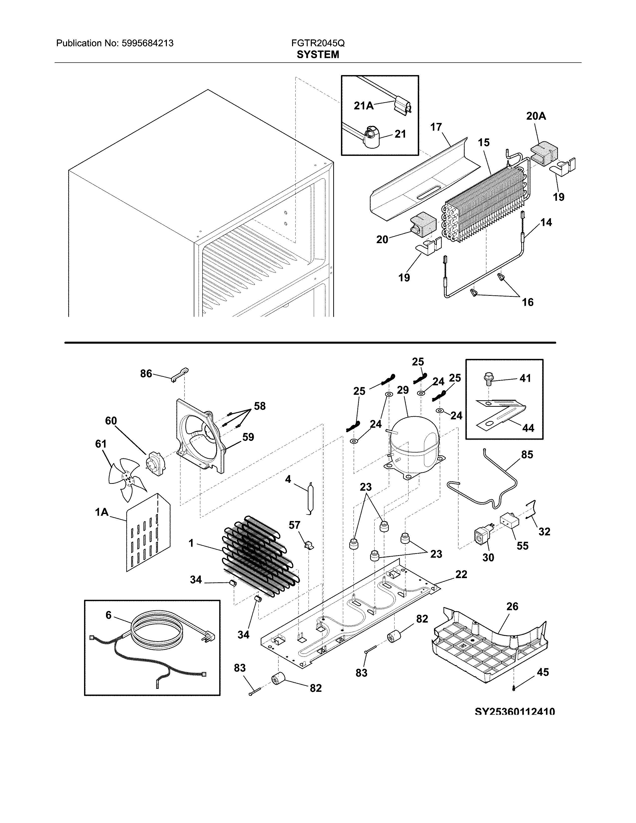Frigidaire FGTR2045QF2 system diagram