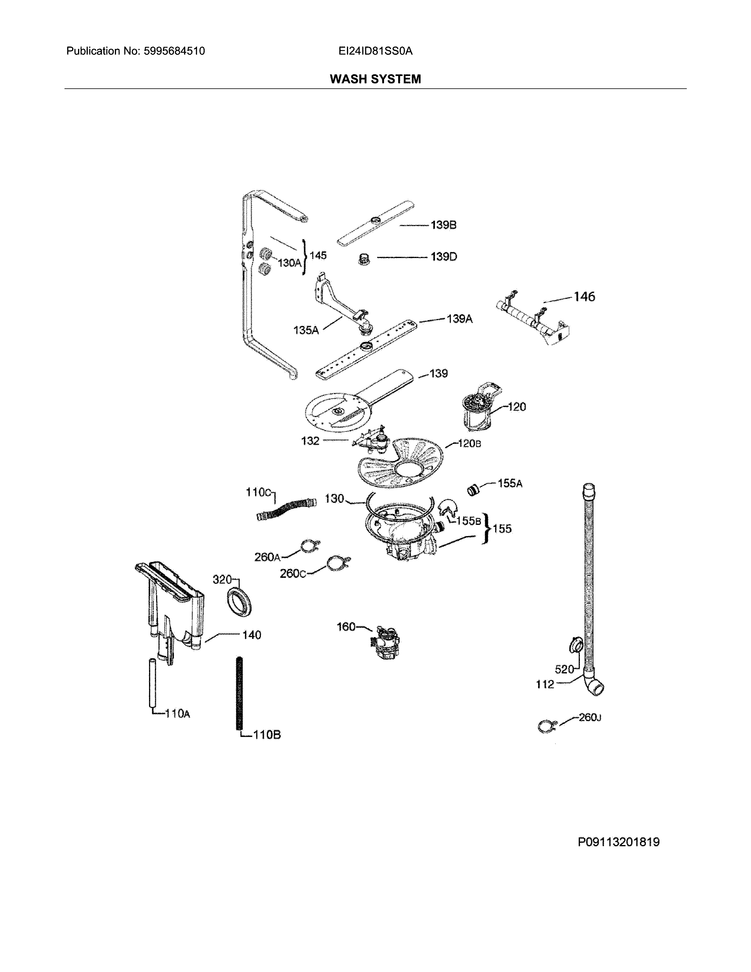 Electrolux EI24ID81SS0A wash system diagram
