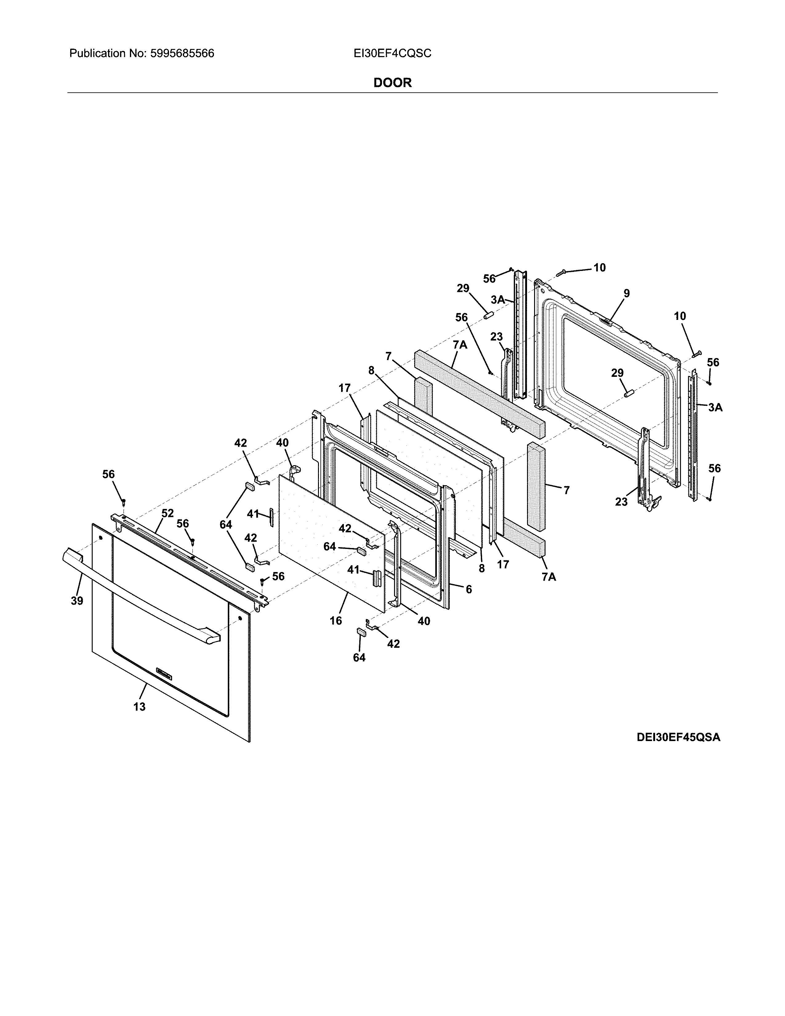 Electrolux EI30EF4CQSC door diagram