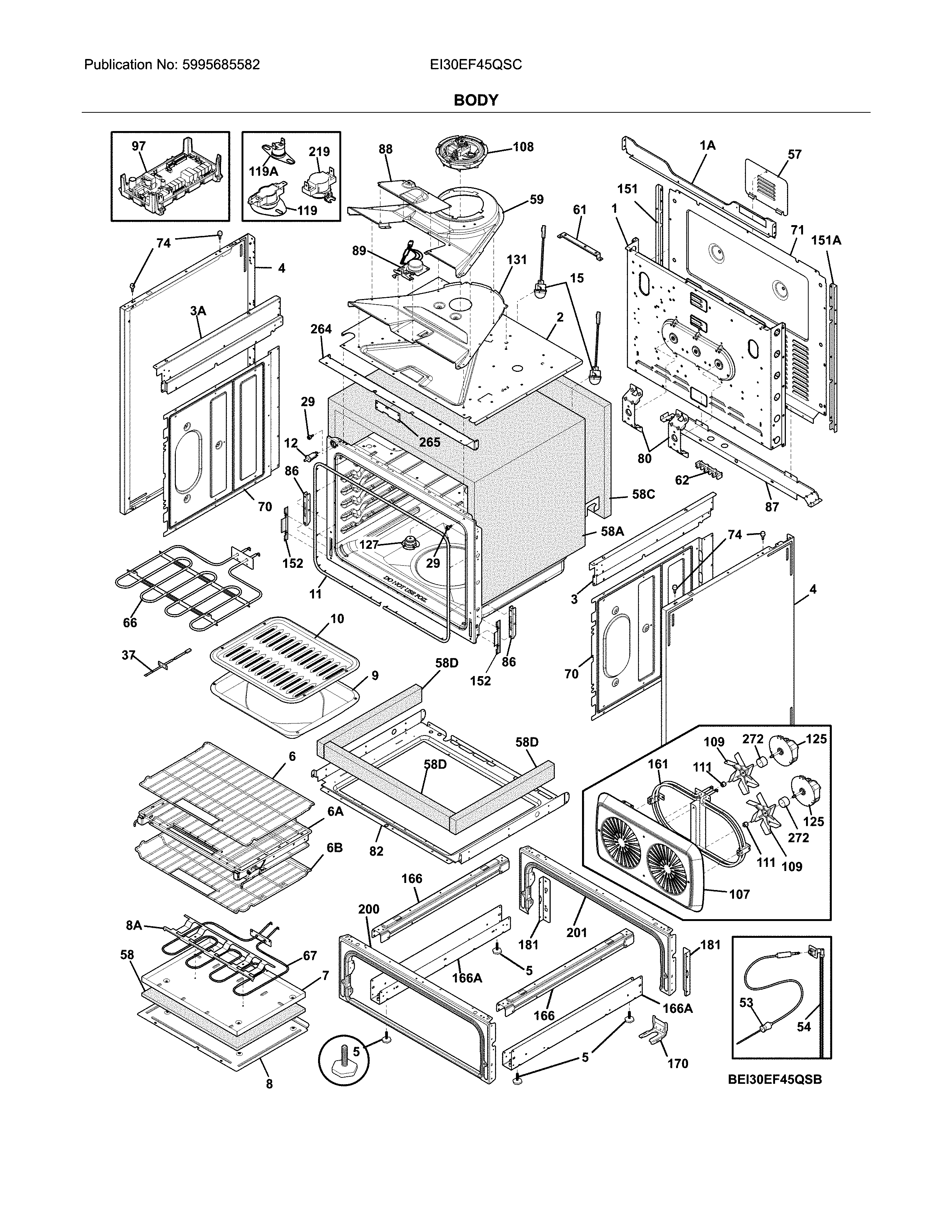 Electrolux EI30EF45QSC body diagram