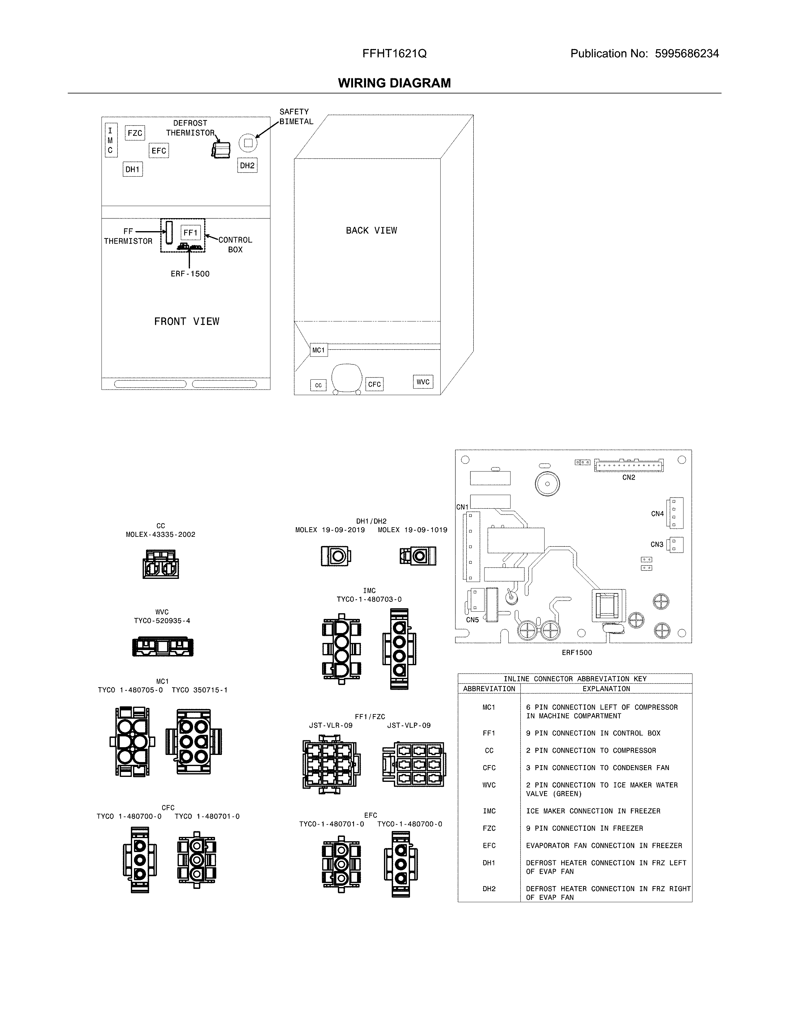 Frigidaire FFHT1621QB6 wiring diagram diagram