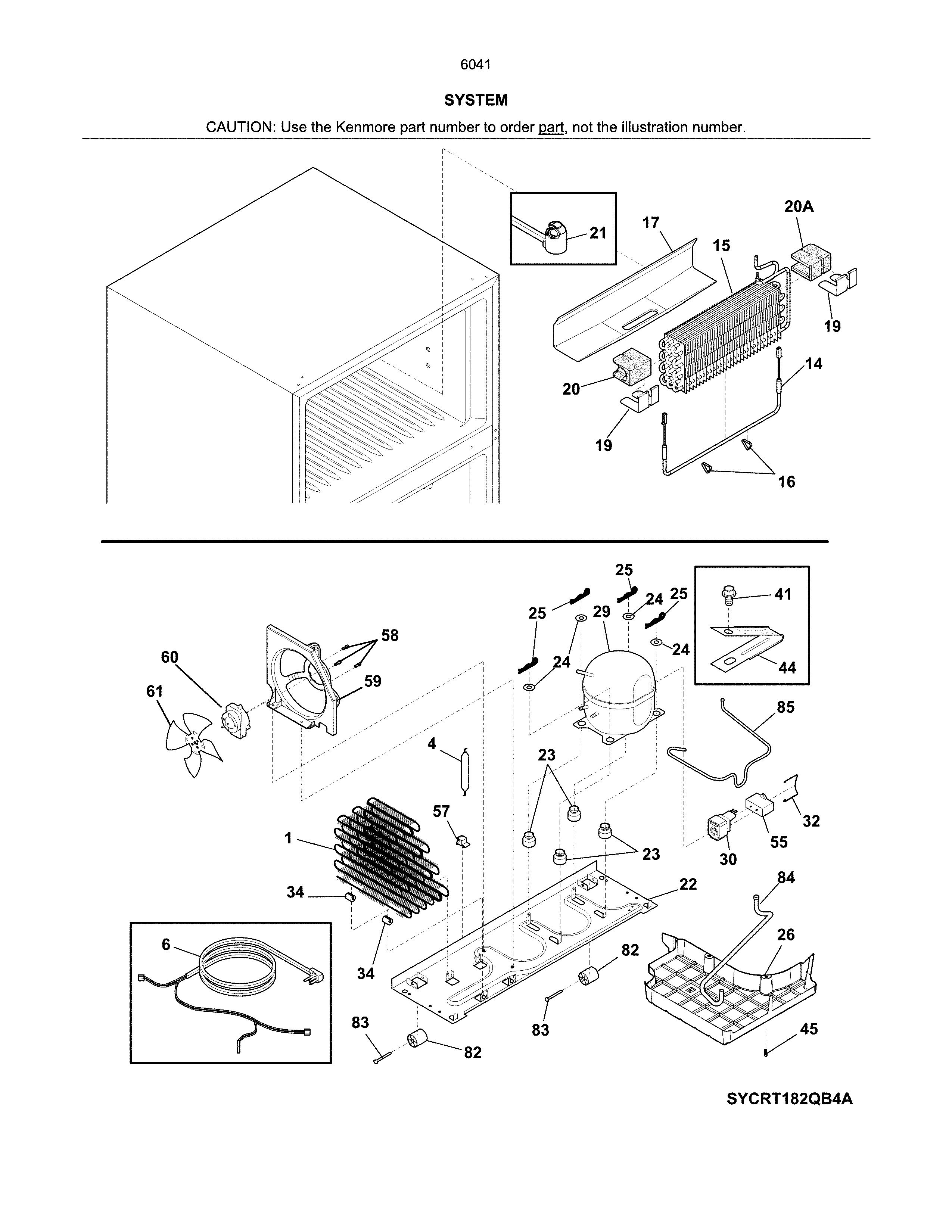 Kenmore 25360412614 system diagram