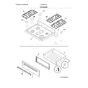 Frigidaire LFGF3054TDA top/drawer diagram