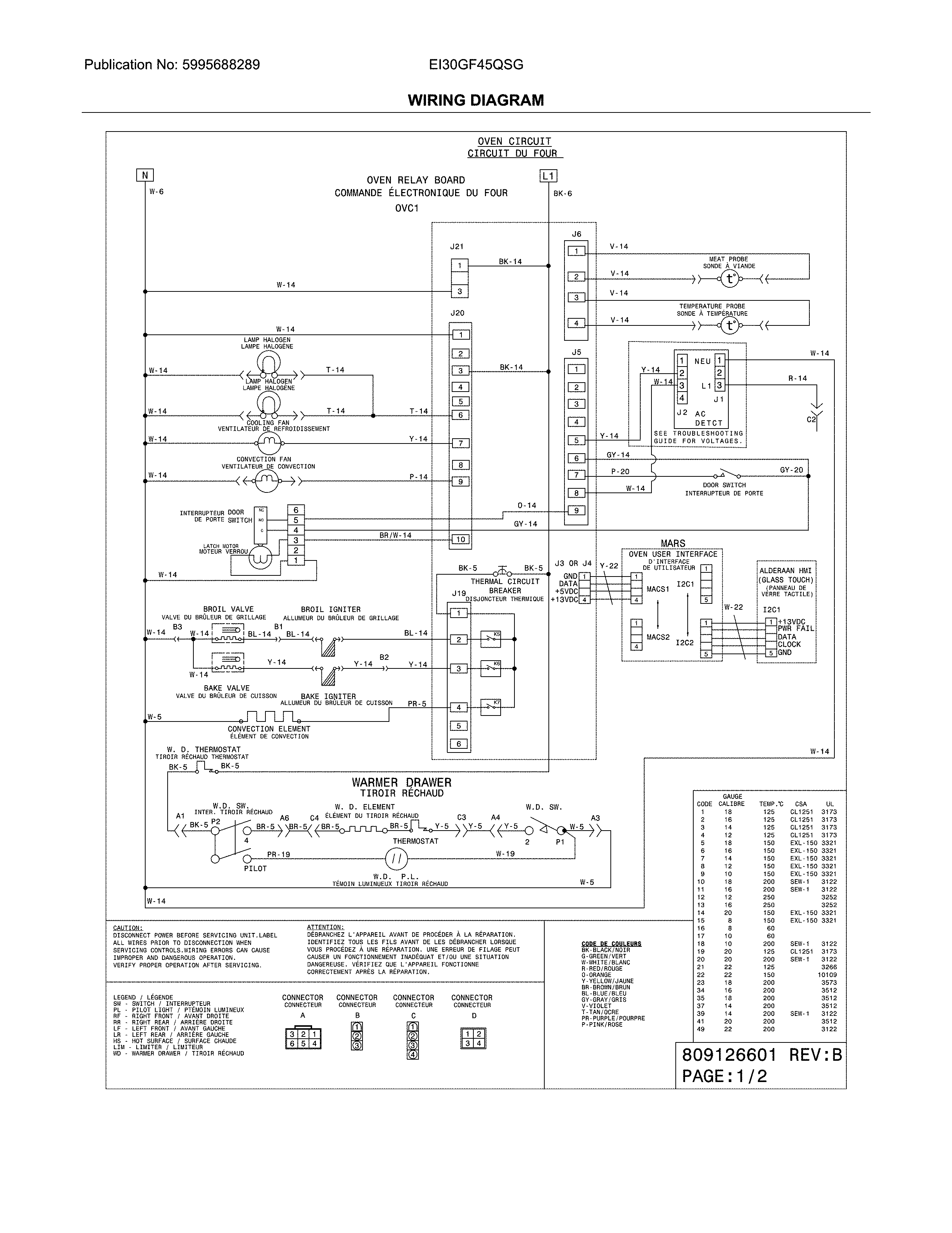Electrolux EI30GF45QSG wiring diagram diagram
