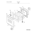 Frigidaire CFEF3014TWB door diagram