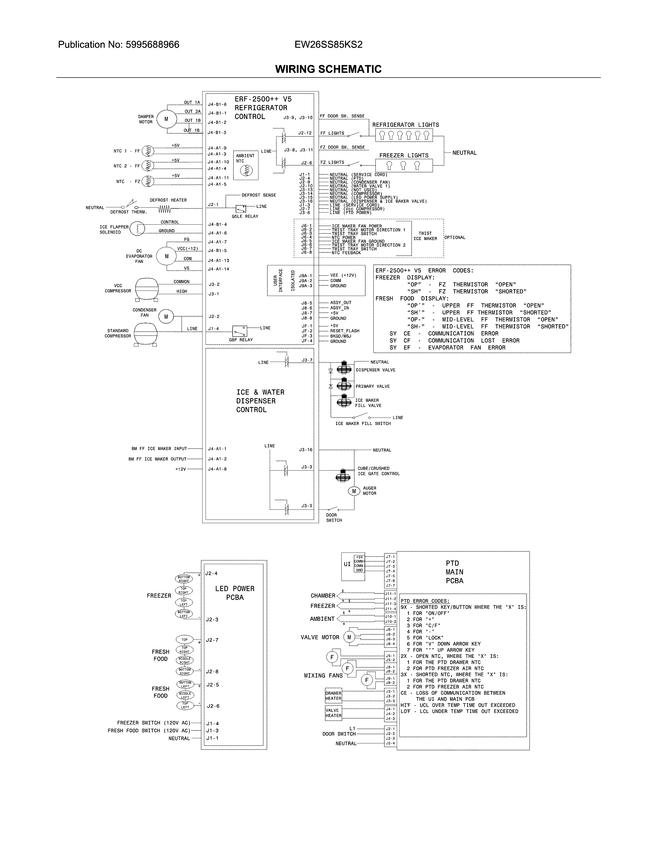 Electrolux EW26SS85KS2 wiring schematic diagram