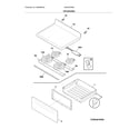 Crosley CRE3875PBB top/drawer diagram