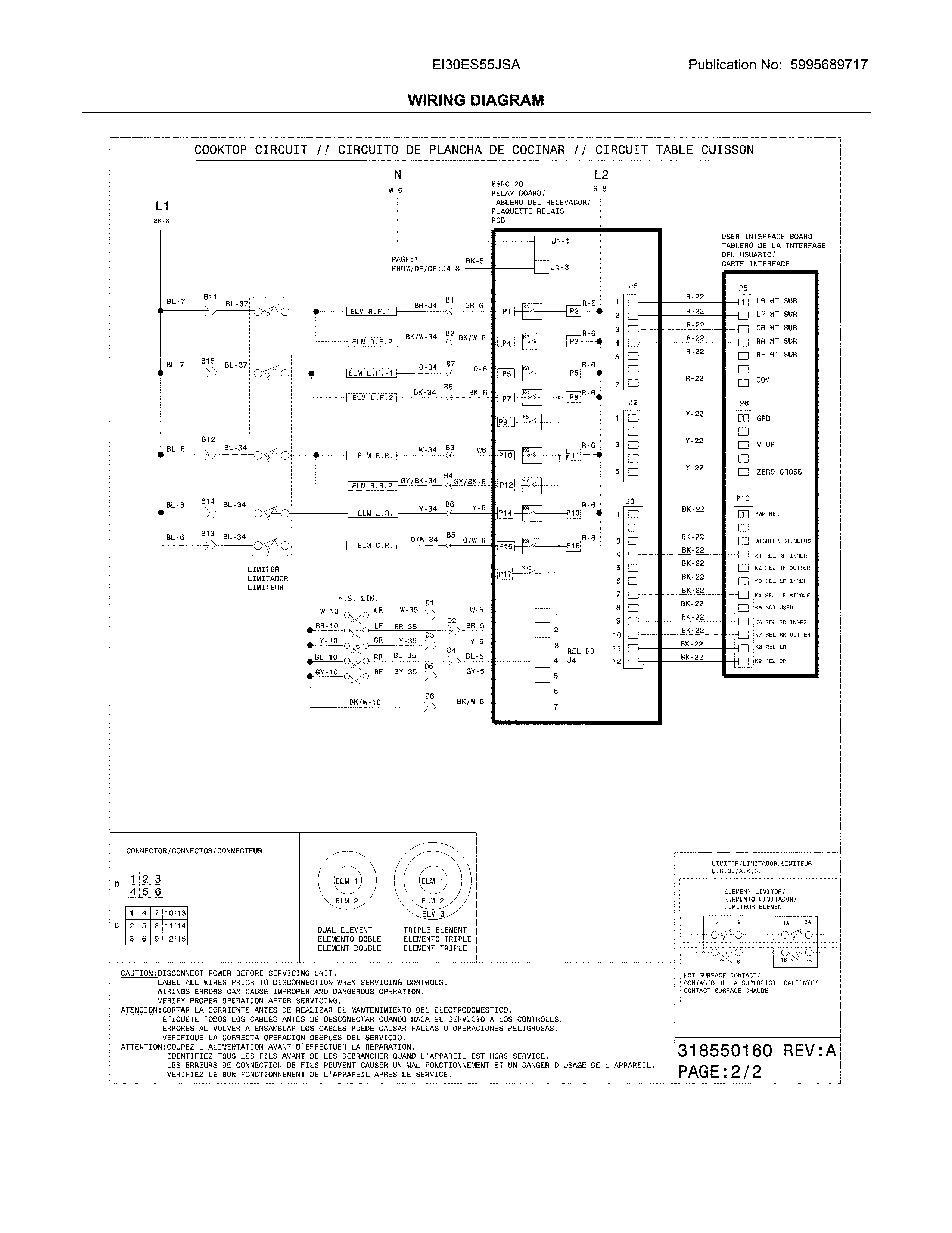 Electrolux EI30ES55JSA wiring diagram diagram