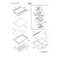Frigidaire FGTR1842TE0 shelves diagram