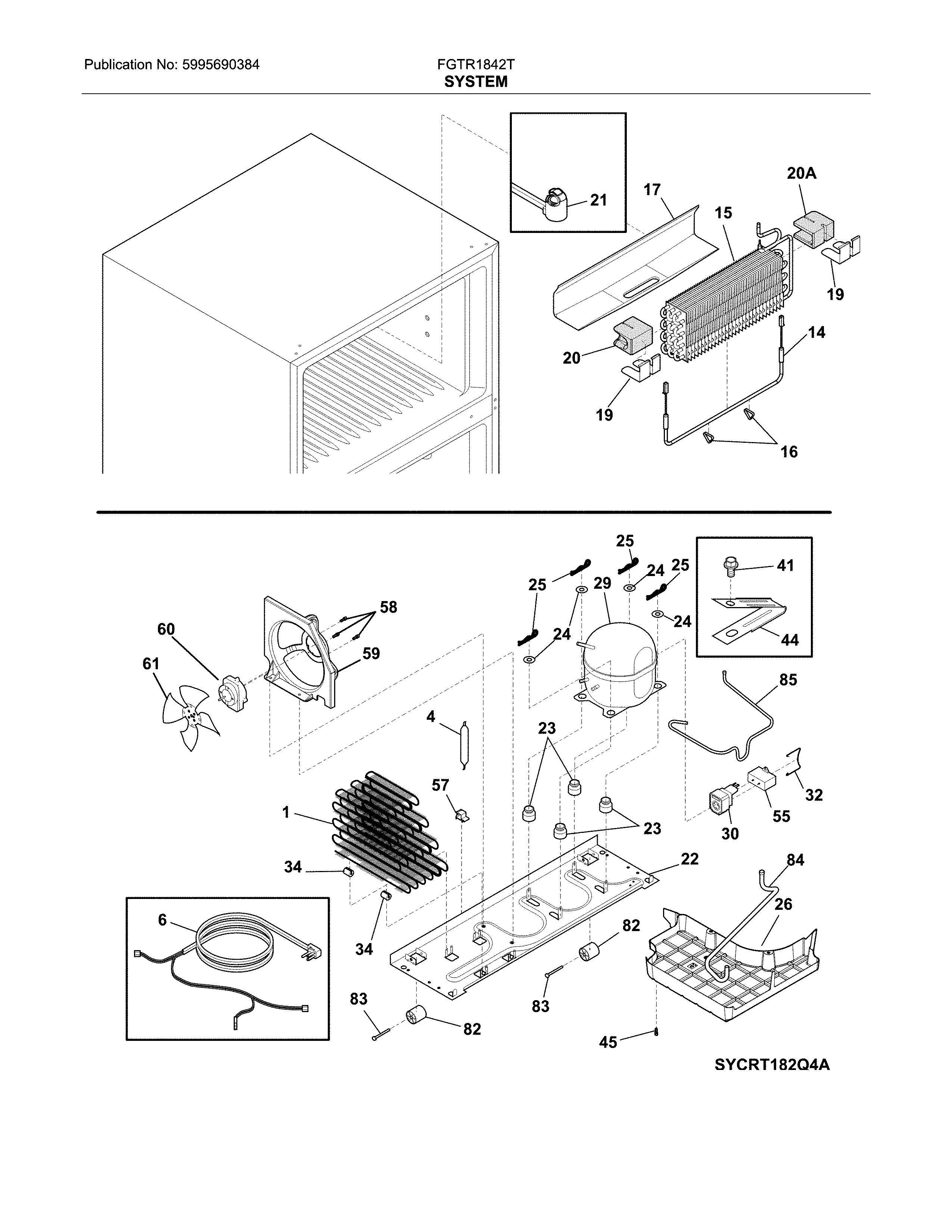 Frigidaire FGTR1842TE0 system diagram