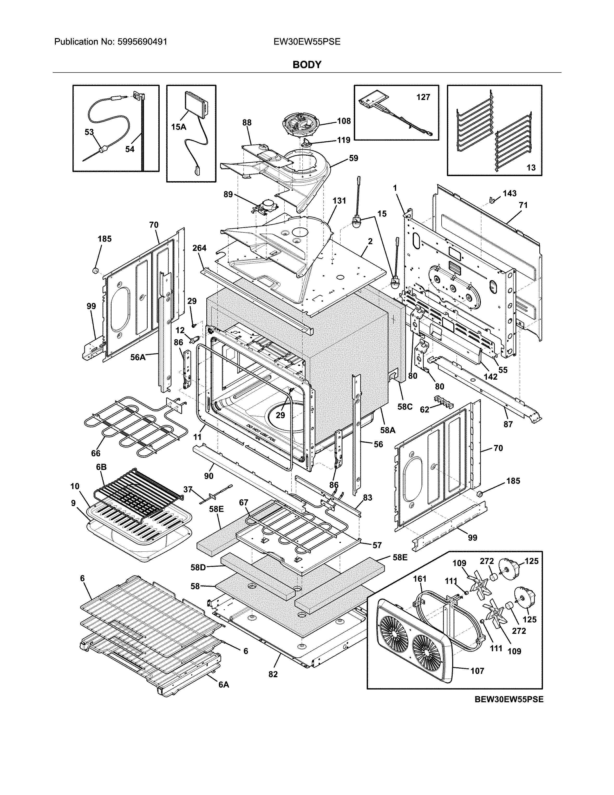 Electrolux EW30EW55PSE body diagram