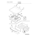Frigidaire FGEF3035RWD top/drawer diagram
