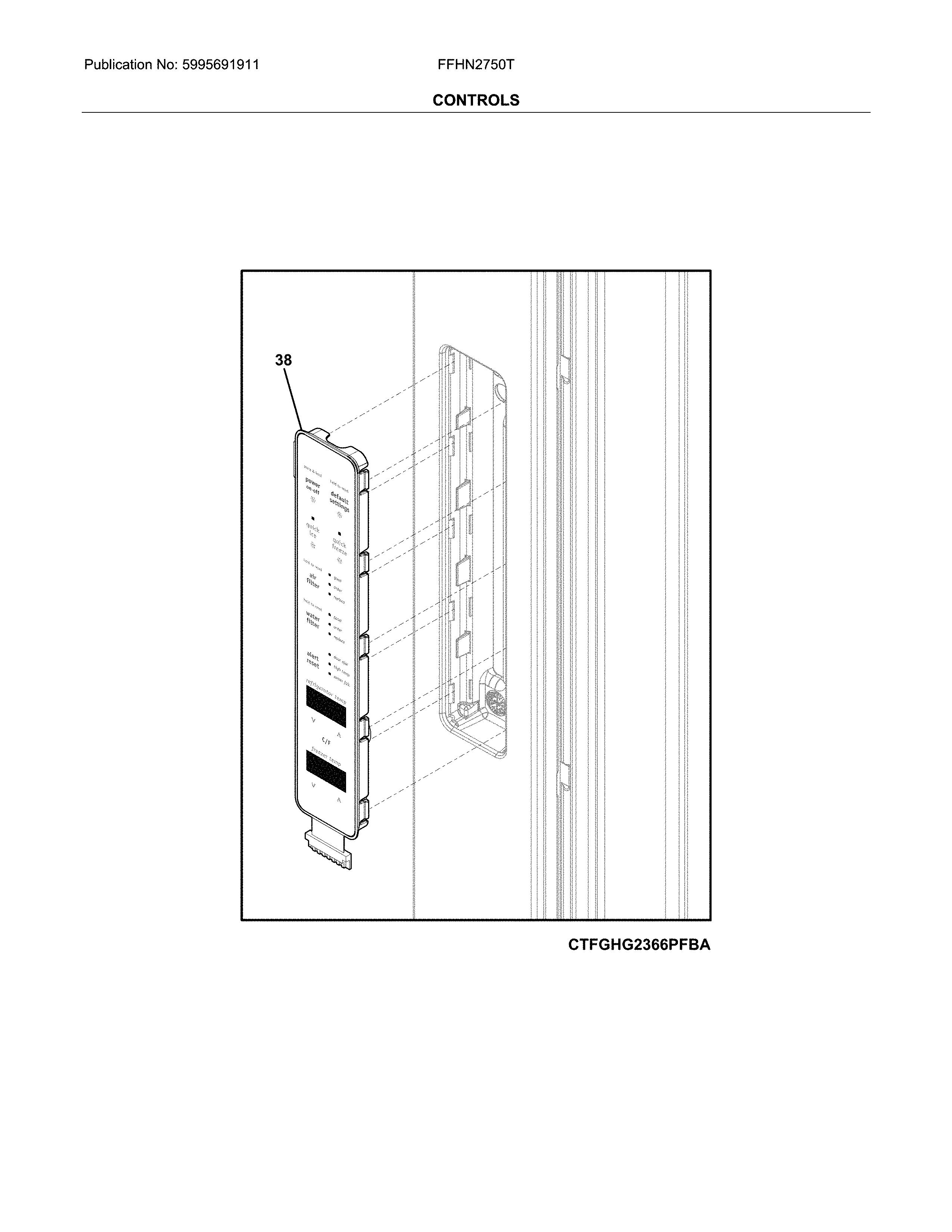 Frigidaire FFHN2750TD1 control diagram