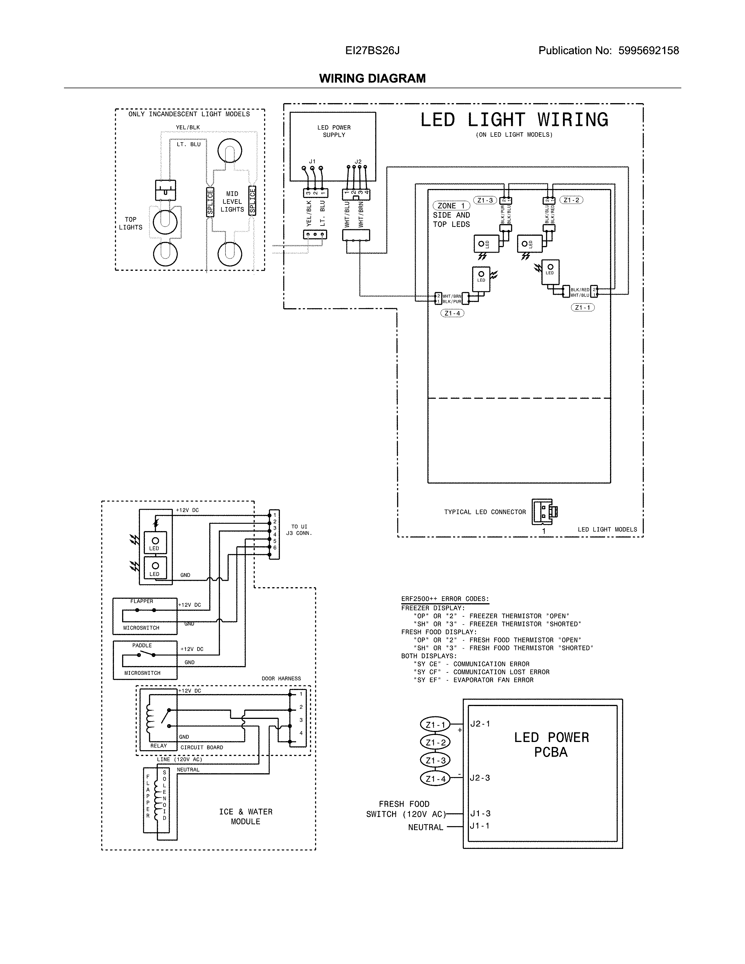 Electrolux EI27BS26JSC wiring schematic diagram