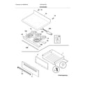 Frigidaire CFEF3054TFB top/drawer diagram
