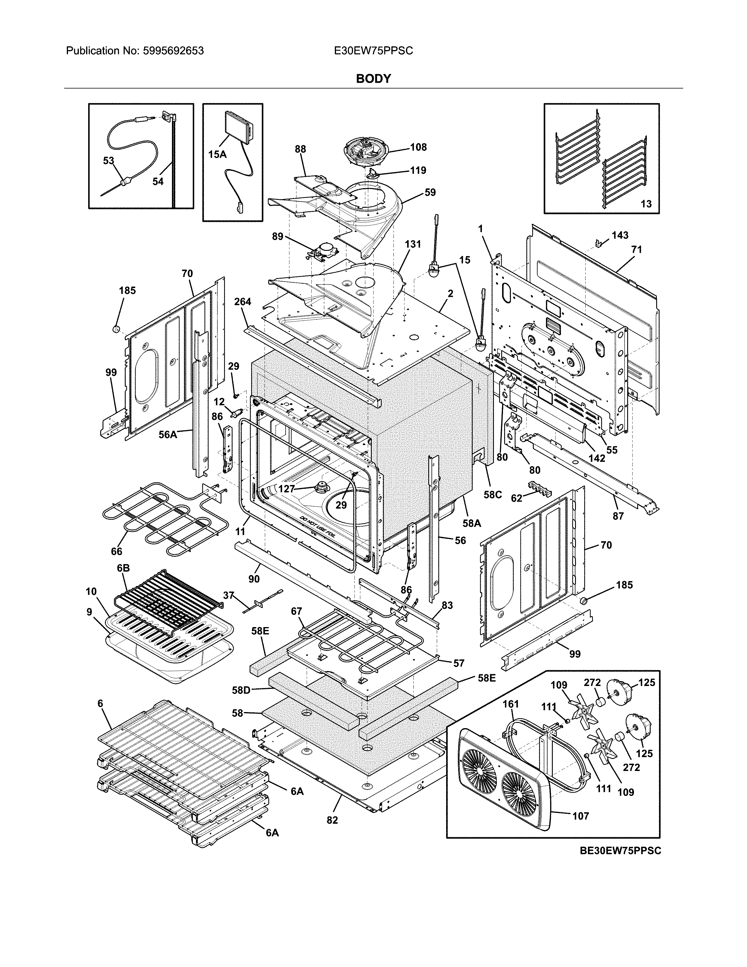Electrolux E30EW75PPSC body diagram