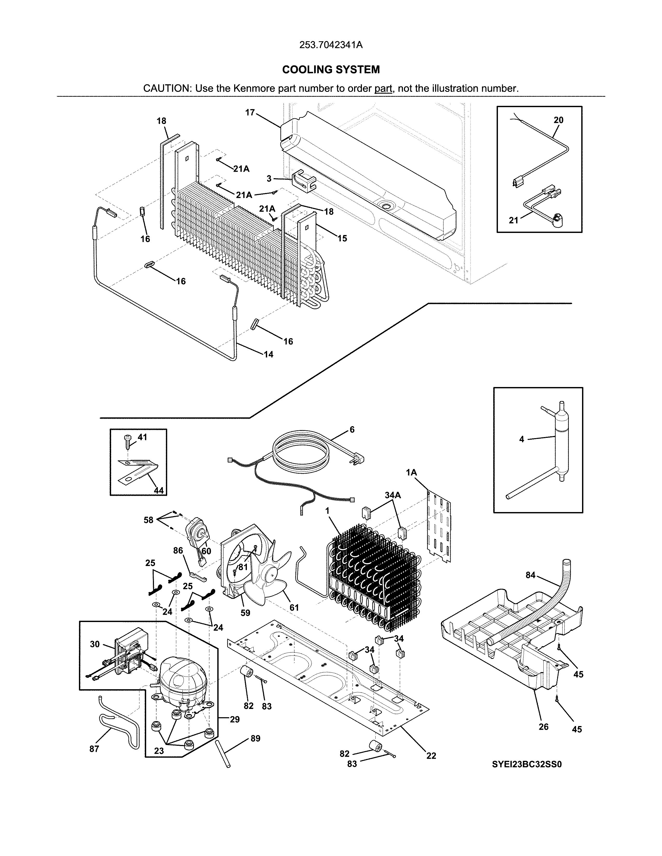 Kenmore 2537042341A system diagram