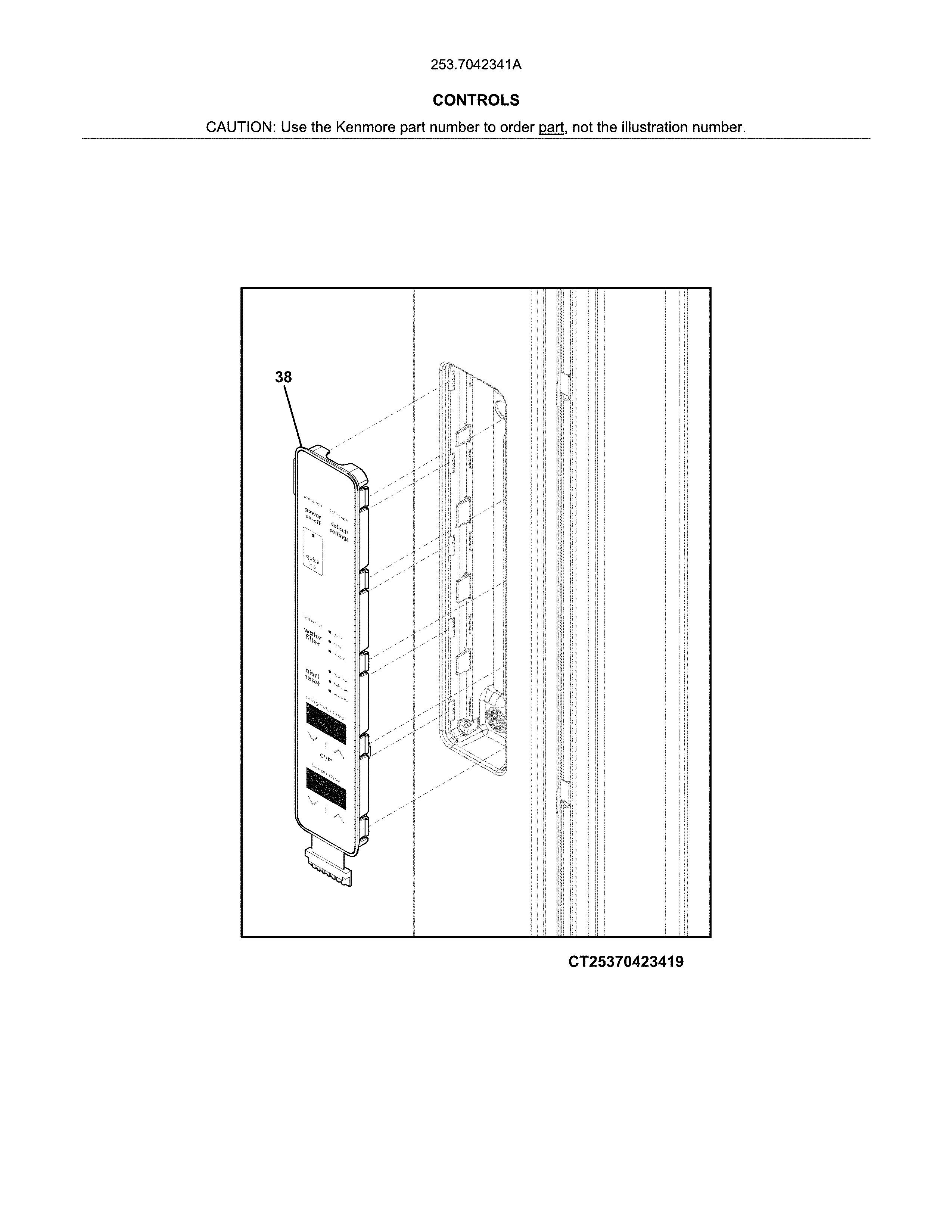 Kenmore 2537042341A control diagram