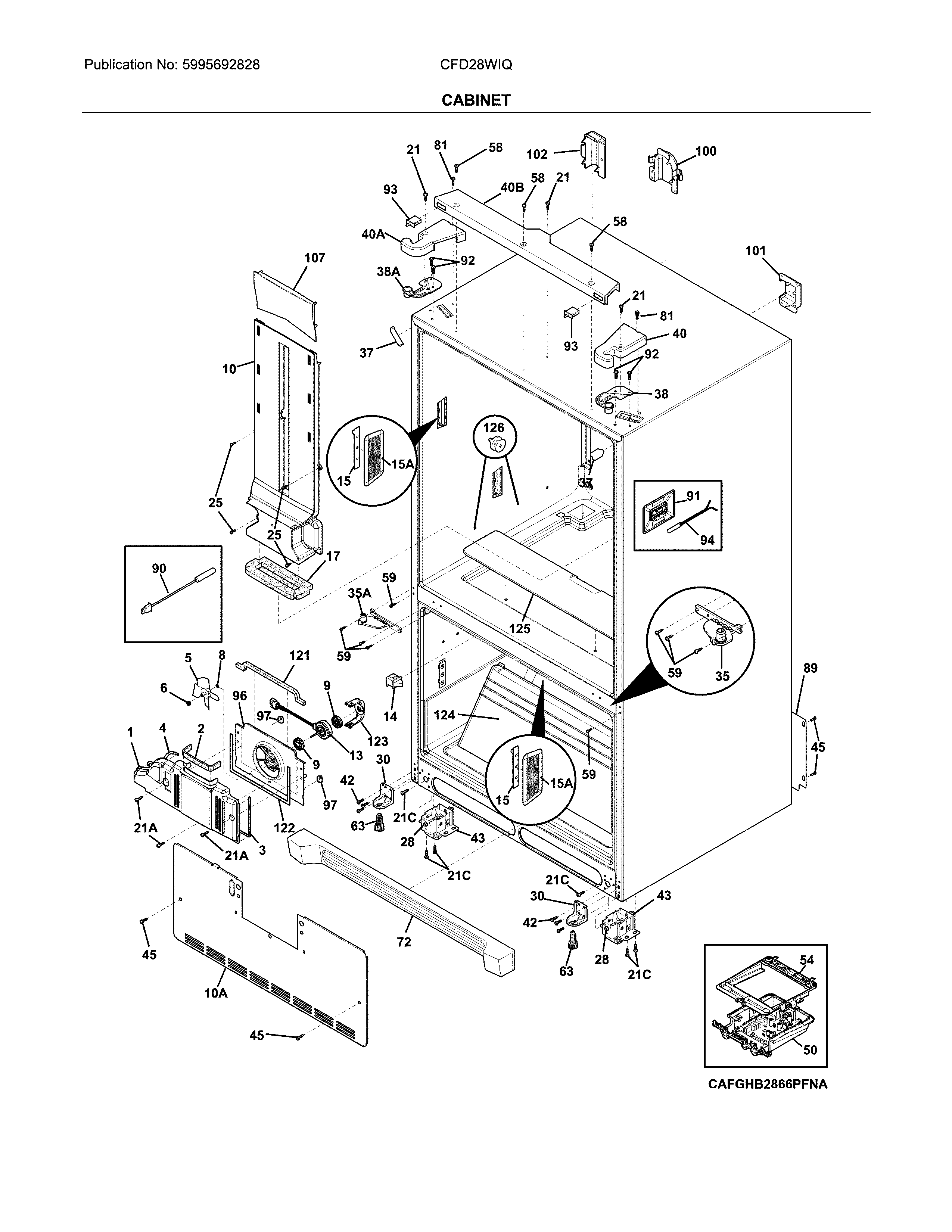 Crosley CFD28WIQSE cabinet diagram