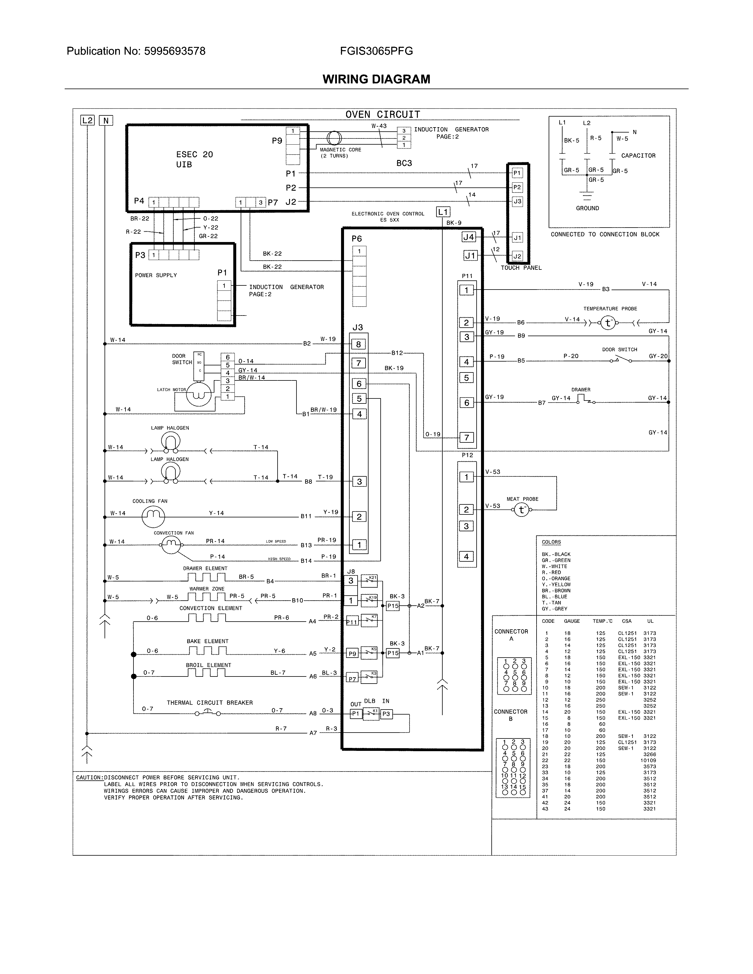 Frigidaire FGIS3065PFG wiring diagram diagram