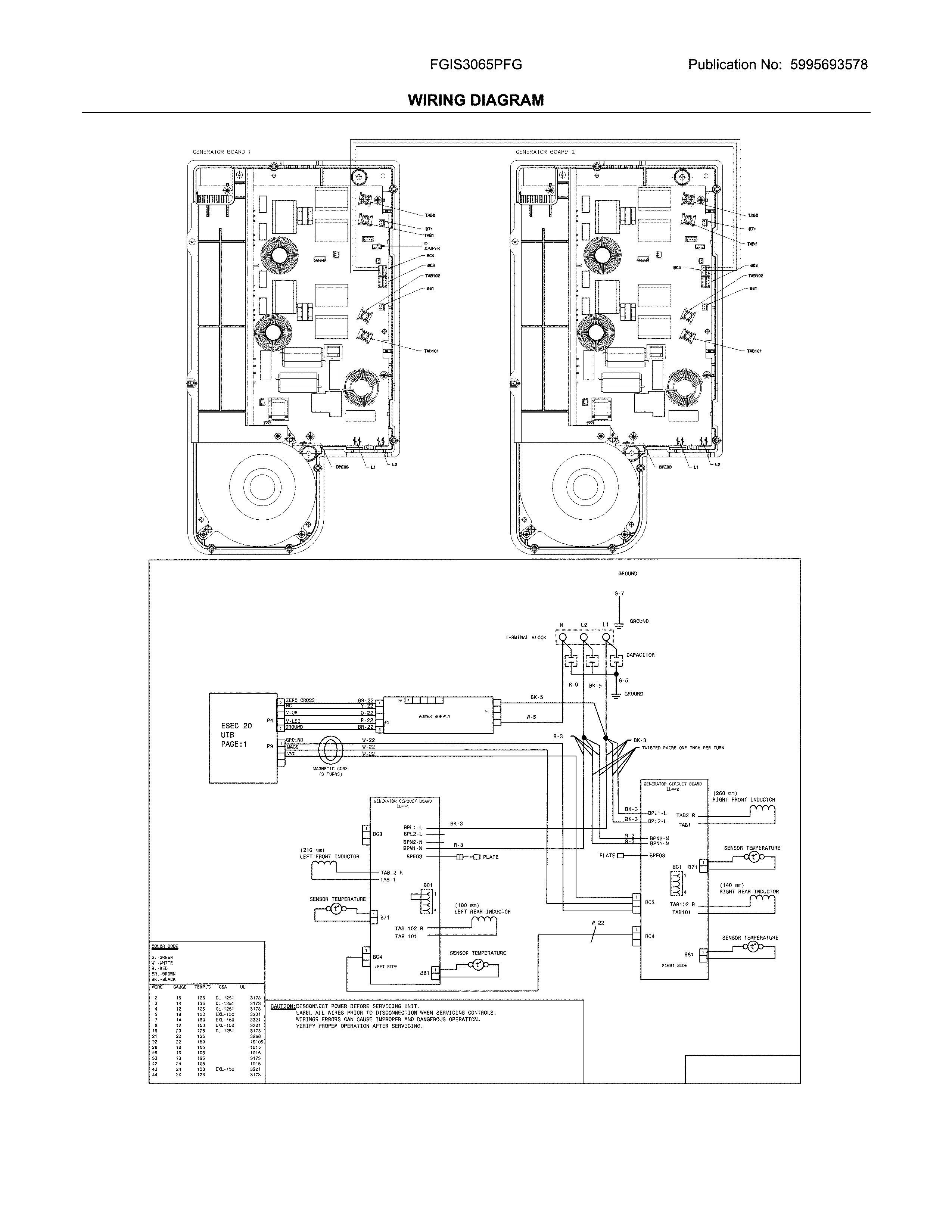 Frigidaire FGIS3065PFG wiring diagram diagram