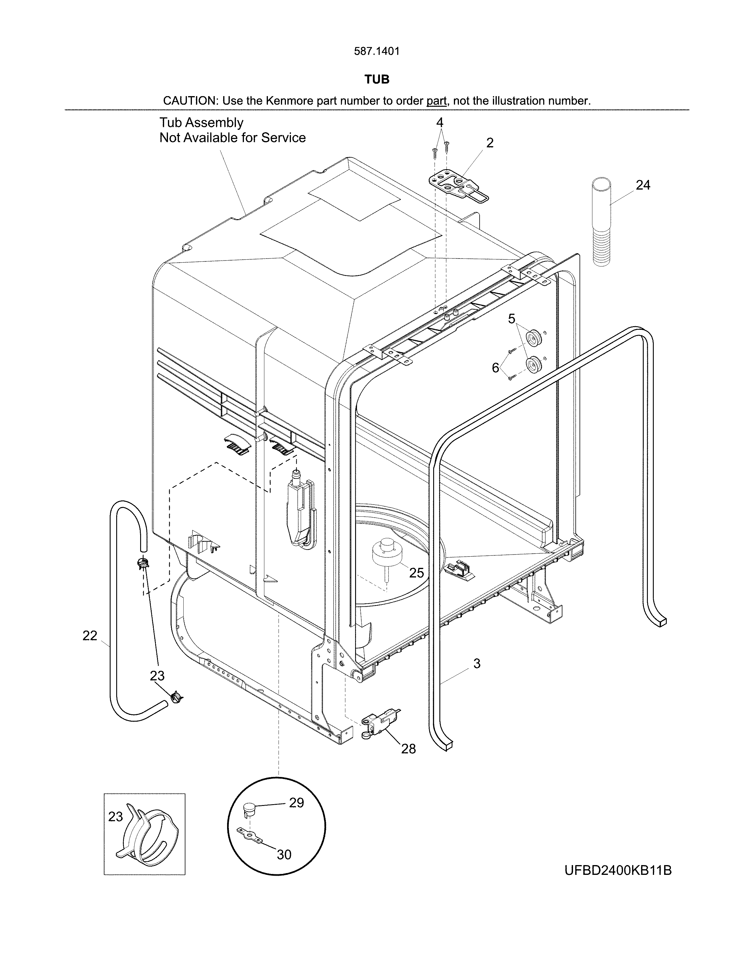 Kenmore 58714012415B tube diagram