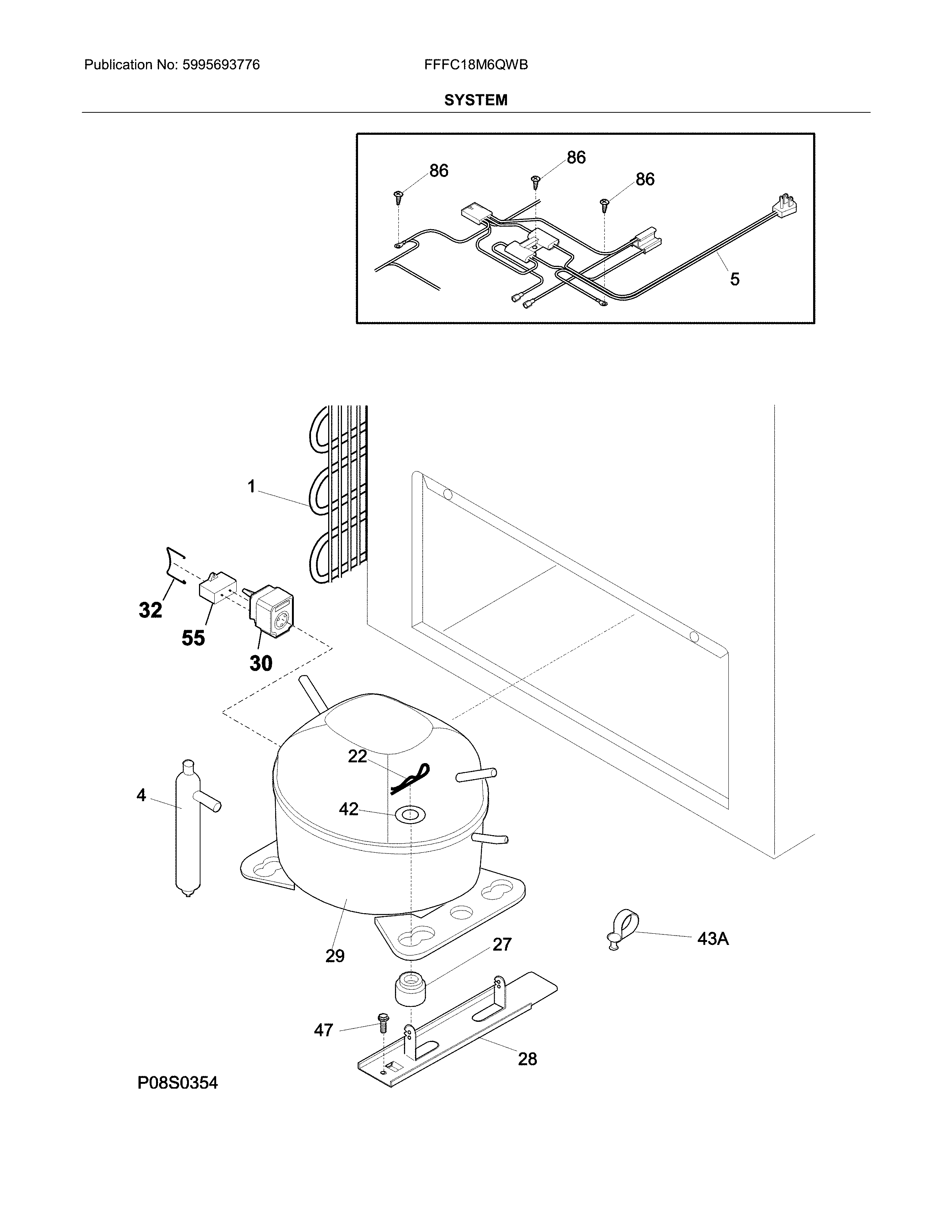 Frigidaire FFFC18M6QWB system diagram