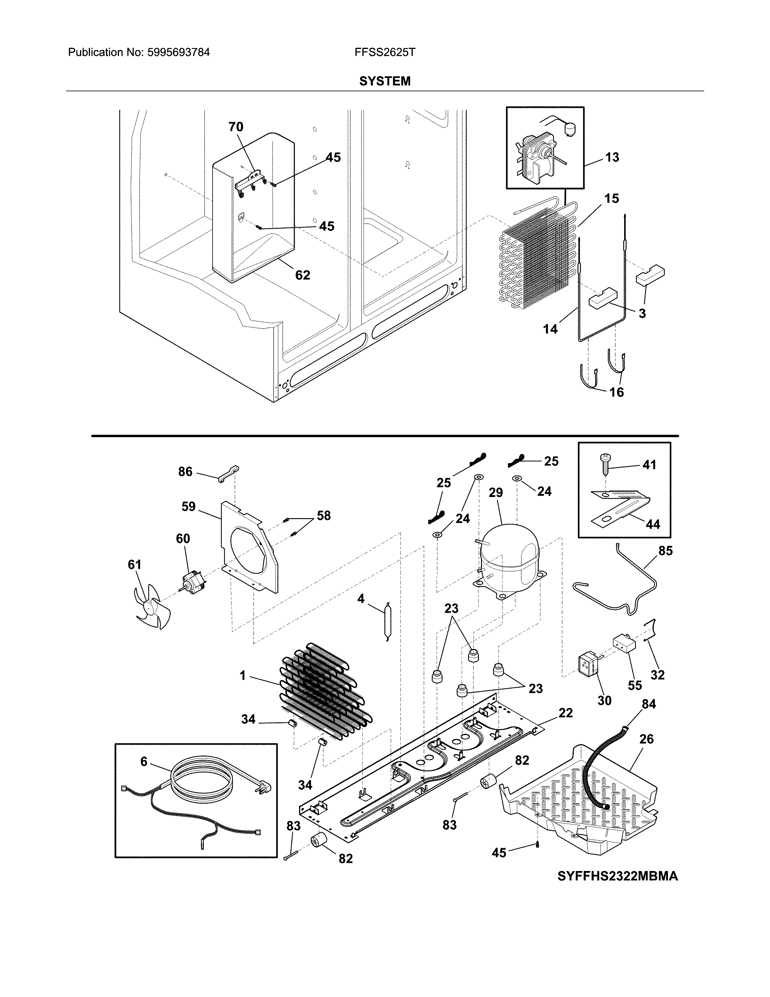 Frigidaire FFSS2625TS0 system diagram