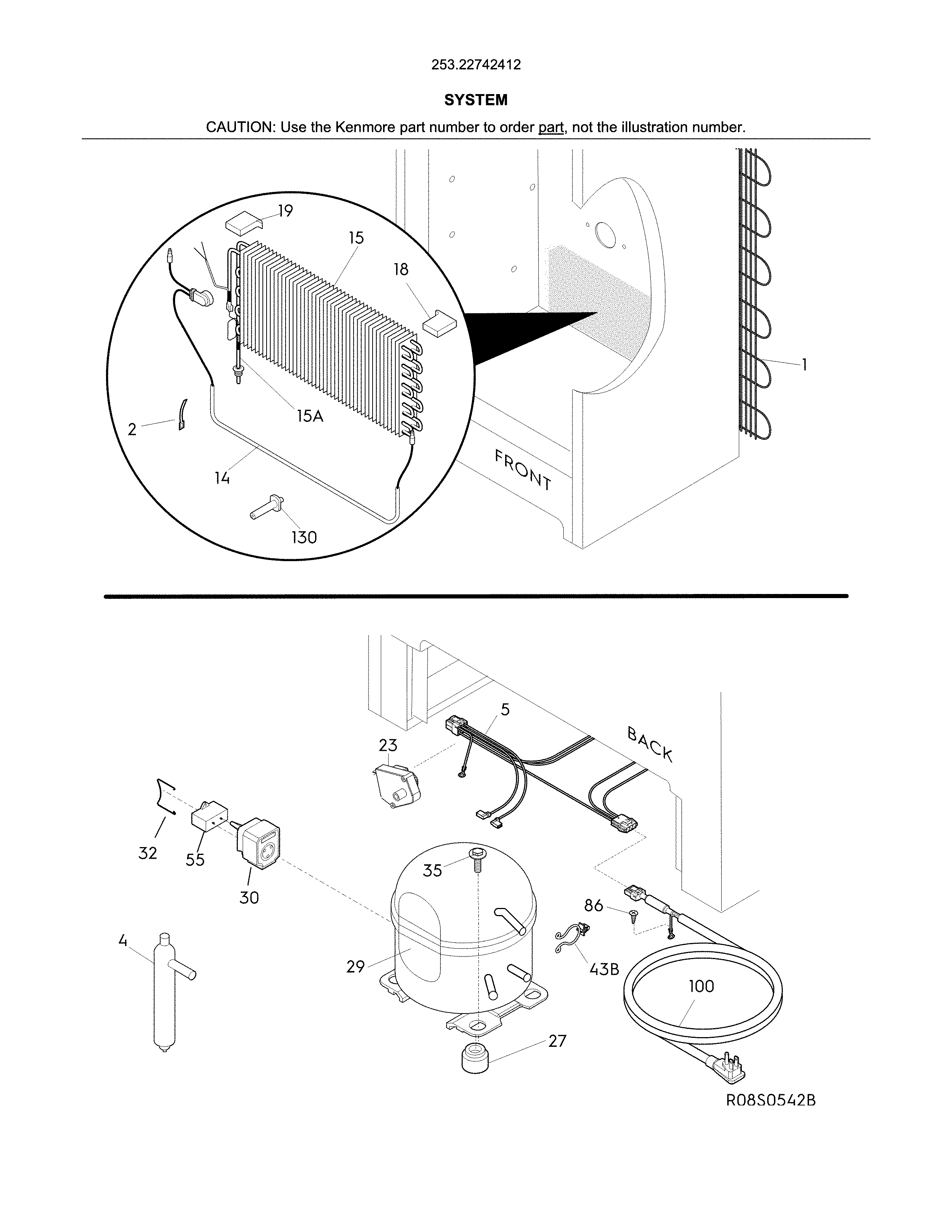 Kenmore 25322742412 system diagram