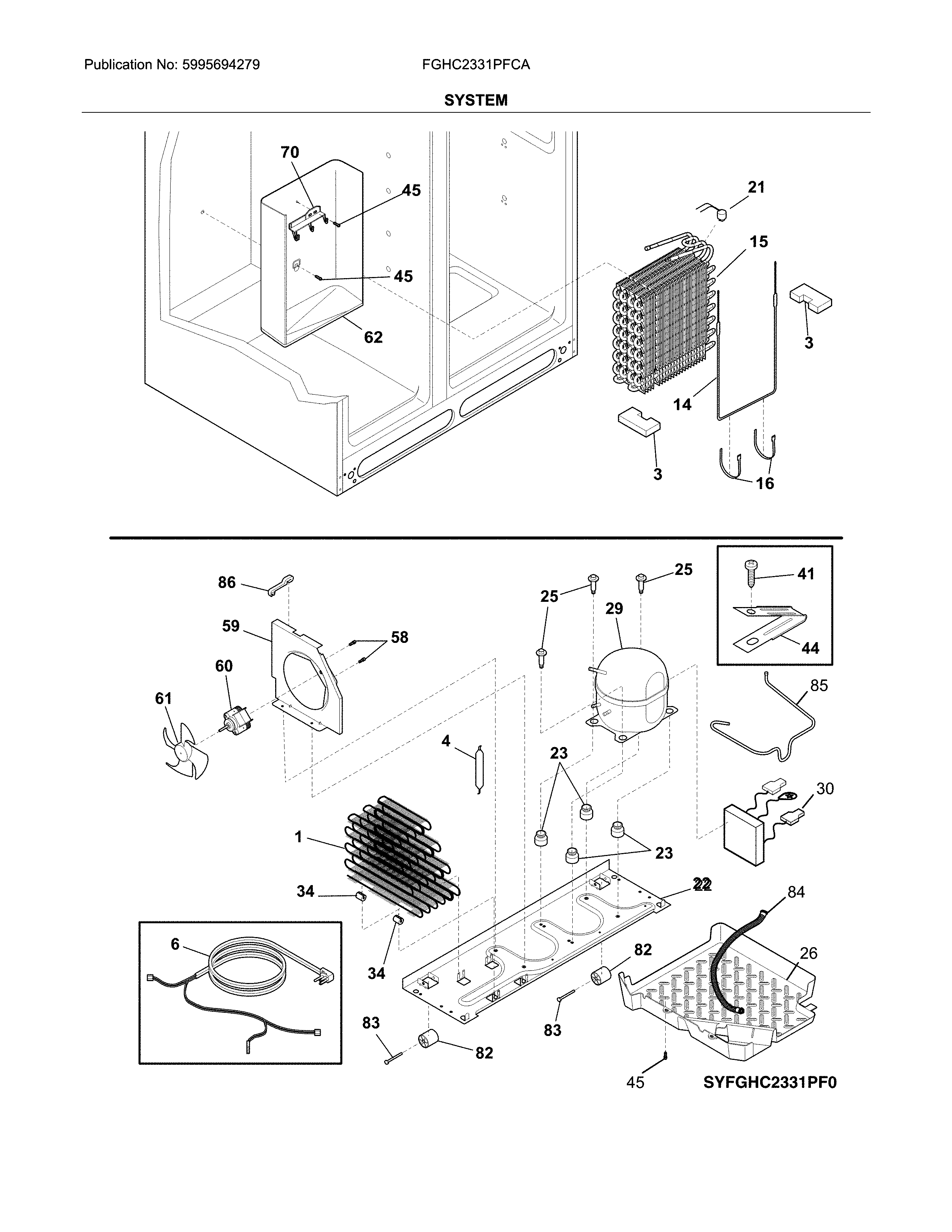 Frigidaire FGHC2331PFCA system diagram