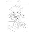 Frigidaire CFEF3055TBD top/drawer diagram