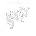 Frigidaire CFEF3055TBD door diagram