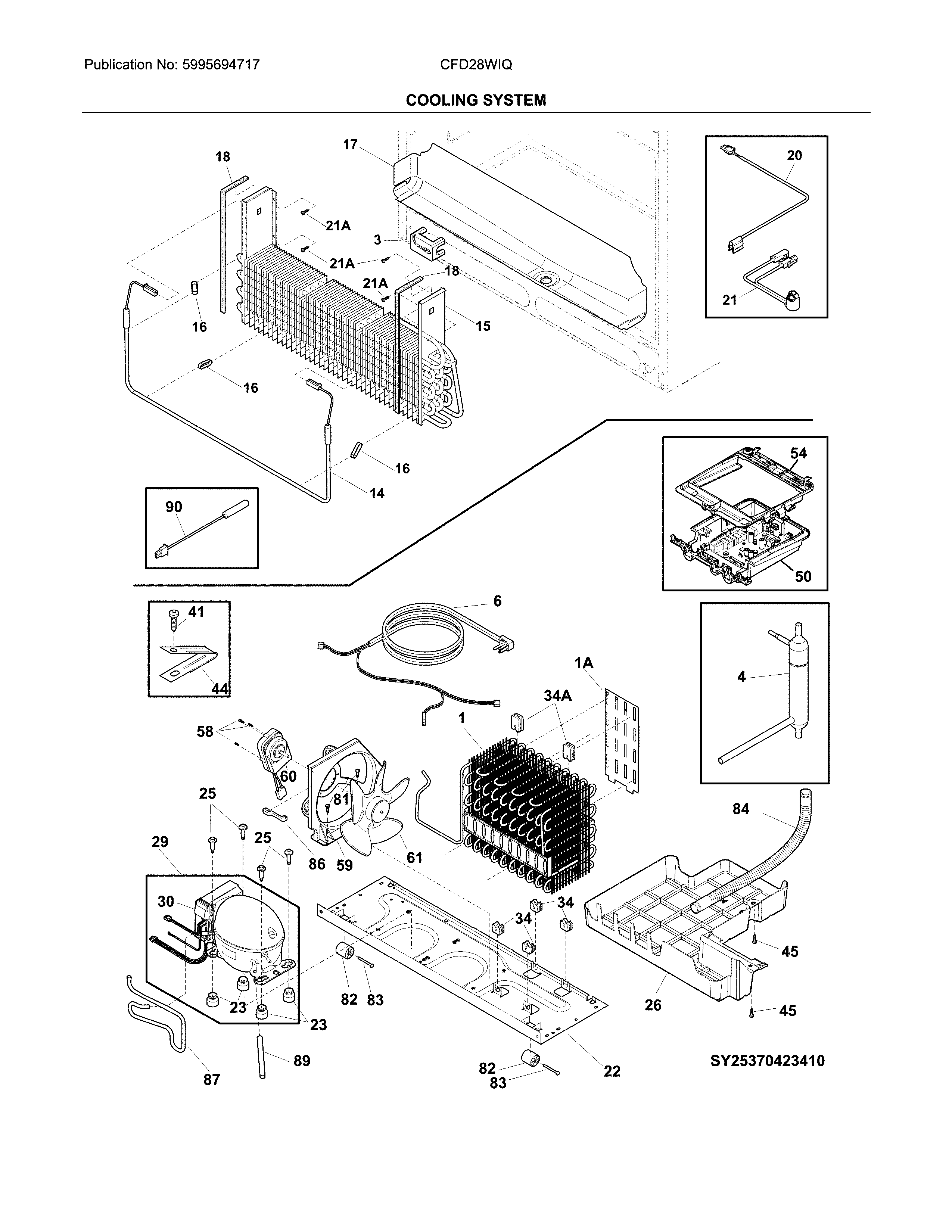 Crosley CFD28WIQB0 cooling system diagram