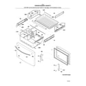 Kenmore 25370349412 freezer drawer, baskets diagram