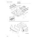 Frigidaire FGGF3047TDA top/drawer diagram