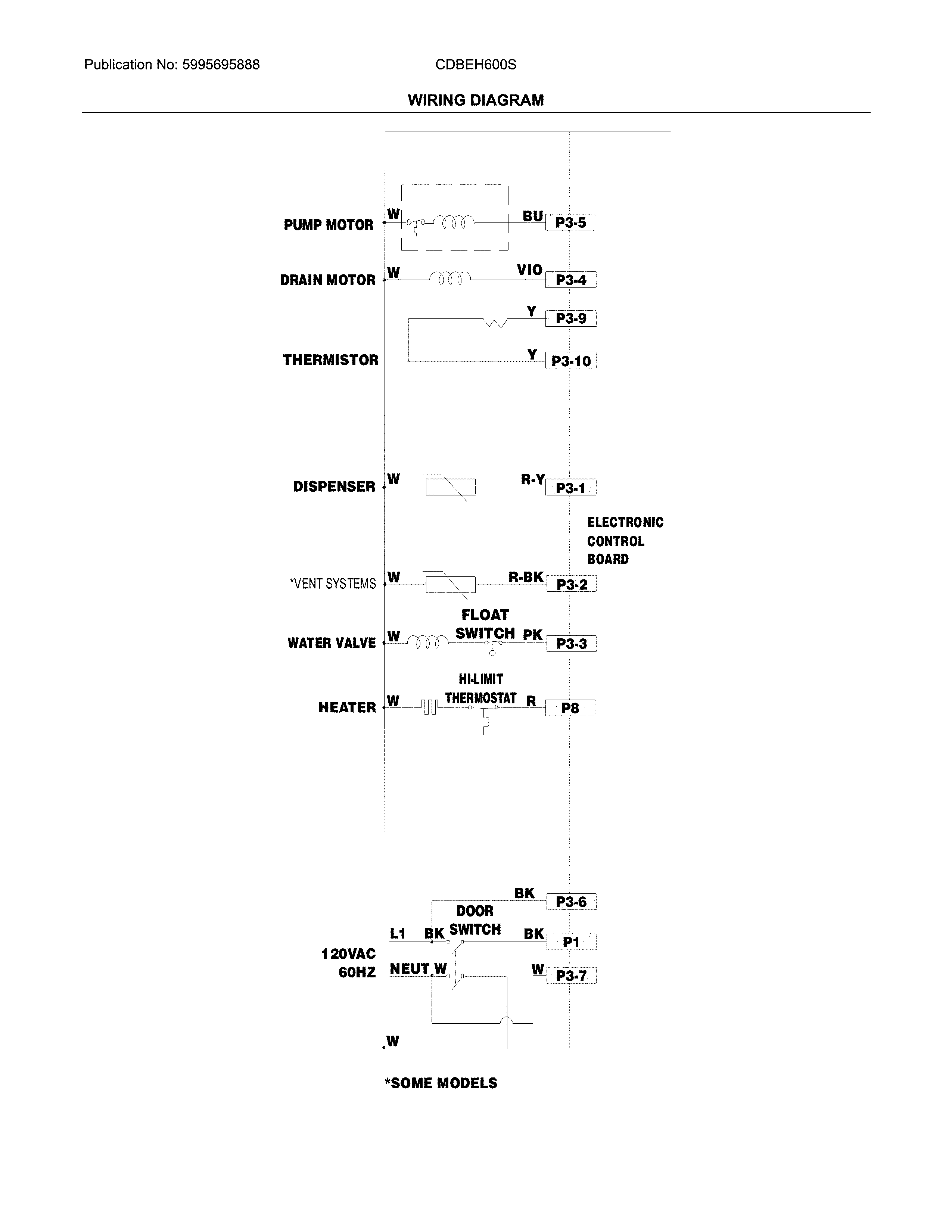 Crosley CDBEH600SW2A wiring diagram diagram