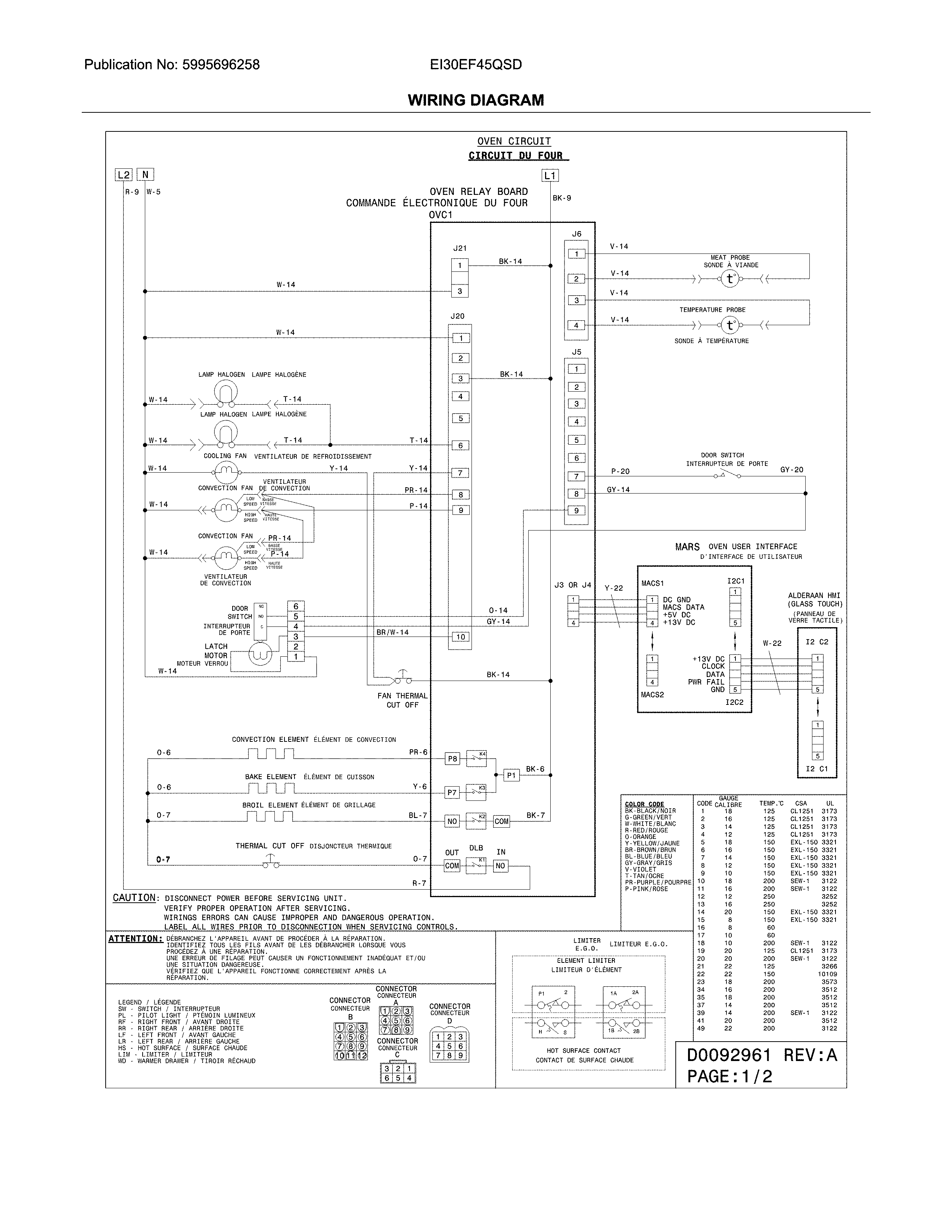 Electrolux EI30EF45QSD wiring diagram diagram