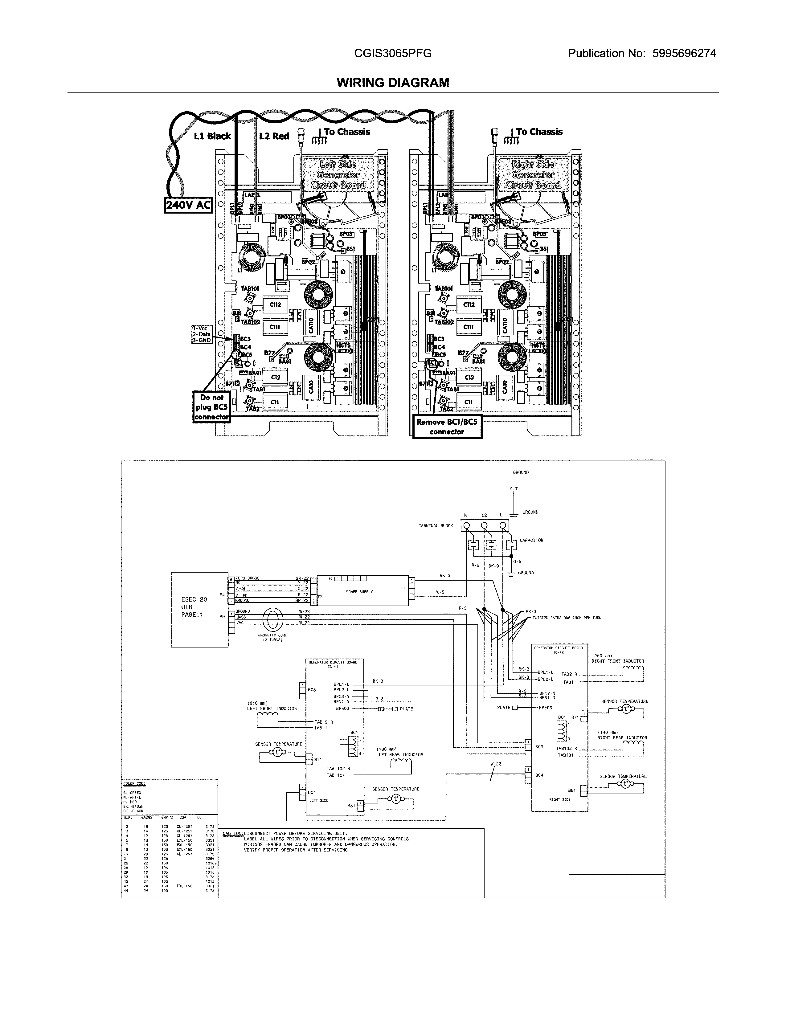 Frigidaire CGIS3065PFG wiring diagram diagram