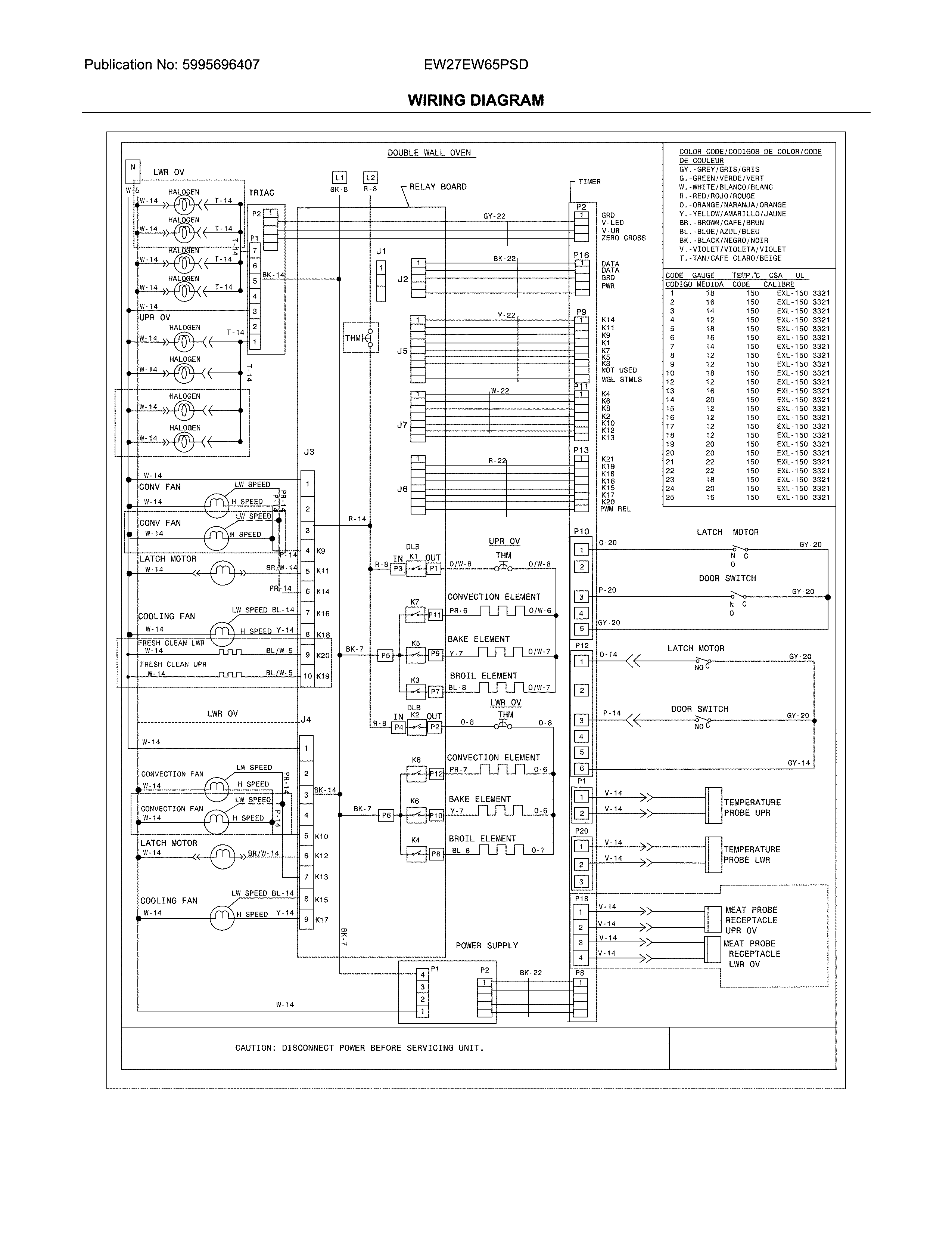 Electrolux EW27EW65PSD wiring diagram diagram
