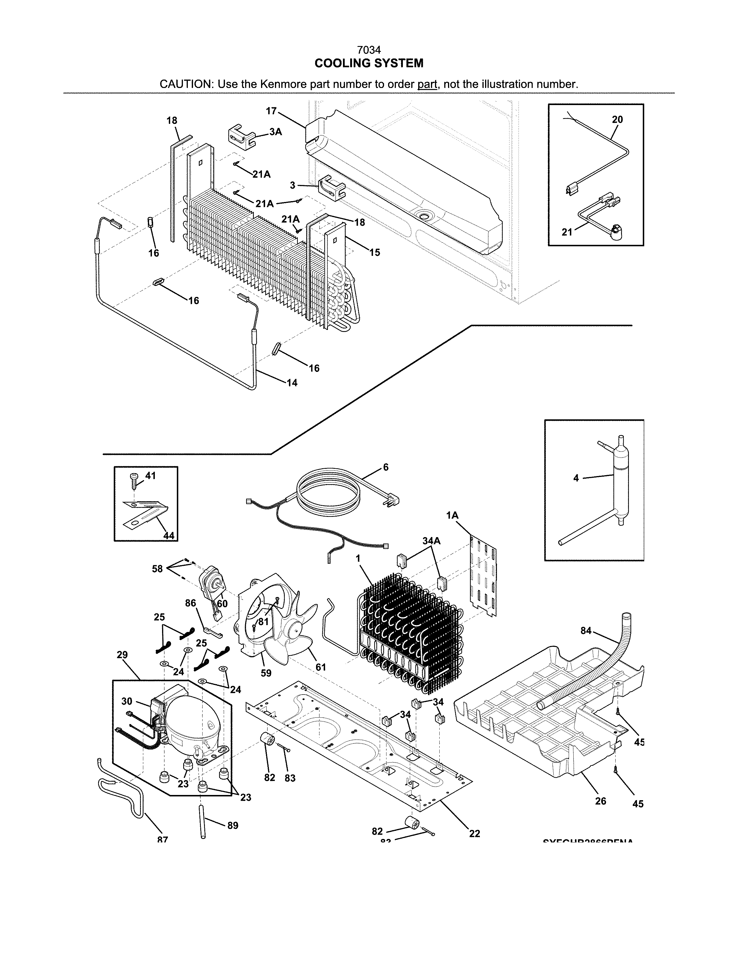 Kenmore 2537034241D cooling system diagram
