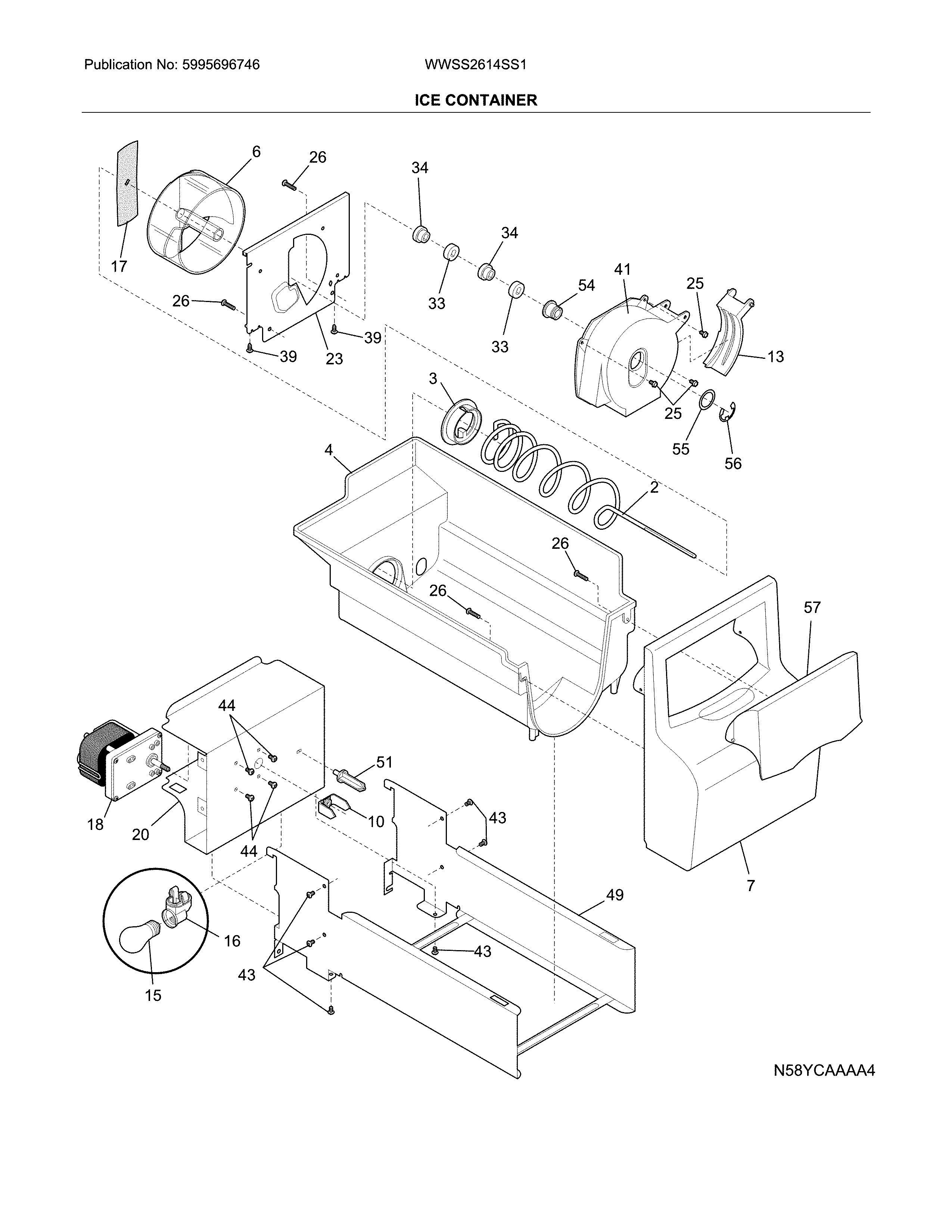 White-Westinghouse WWSS2614SS1 container diagram
