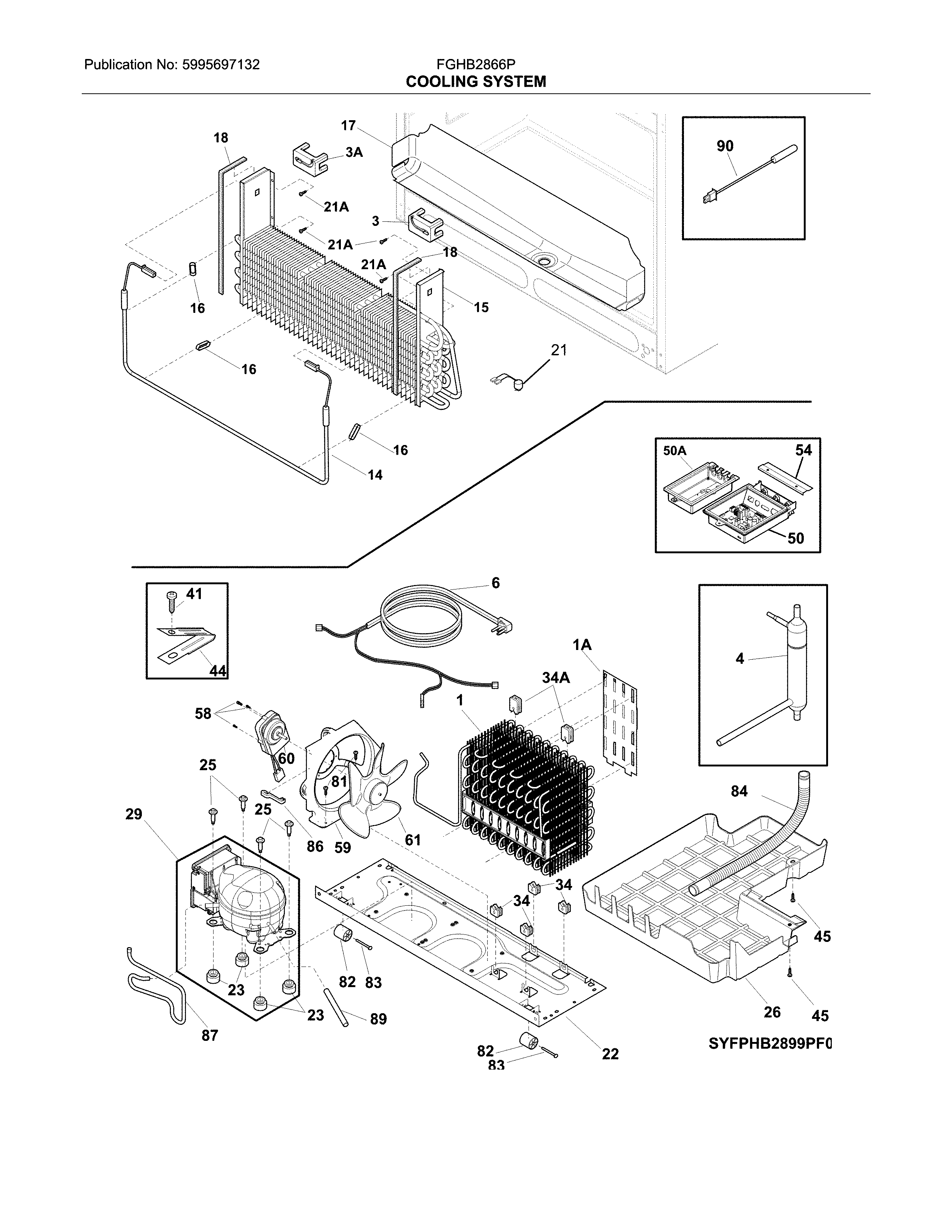 Frigidaire FGHB2866PE3 cooling system diagram
