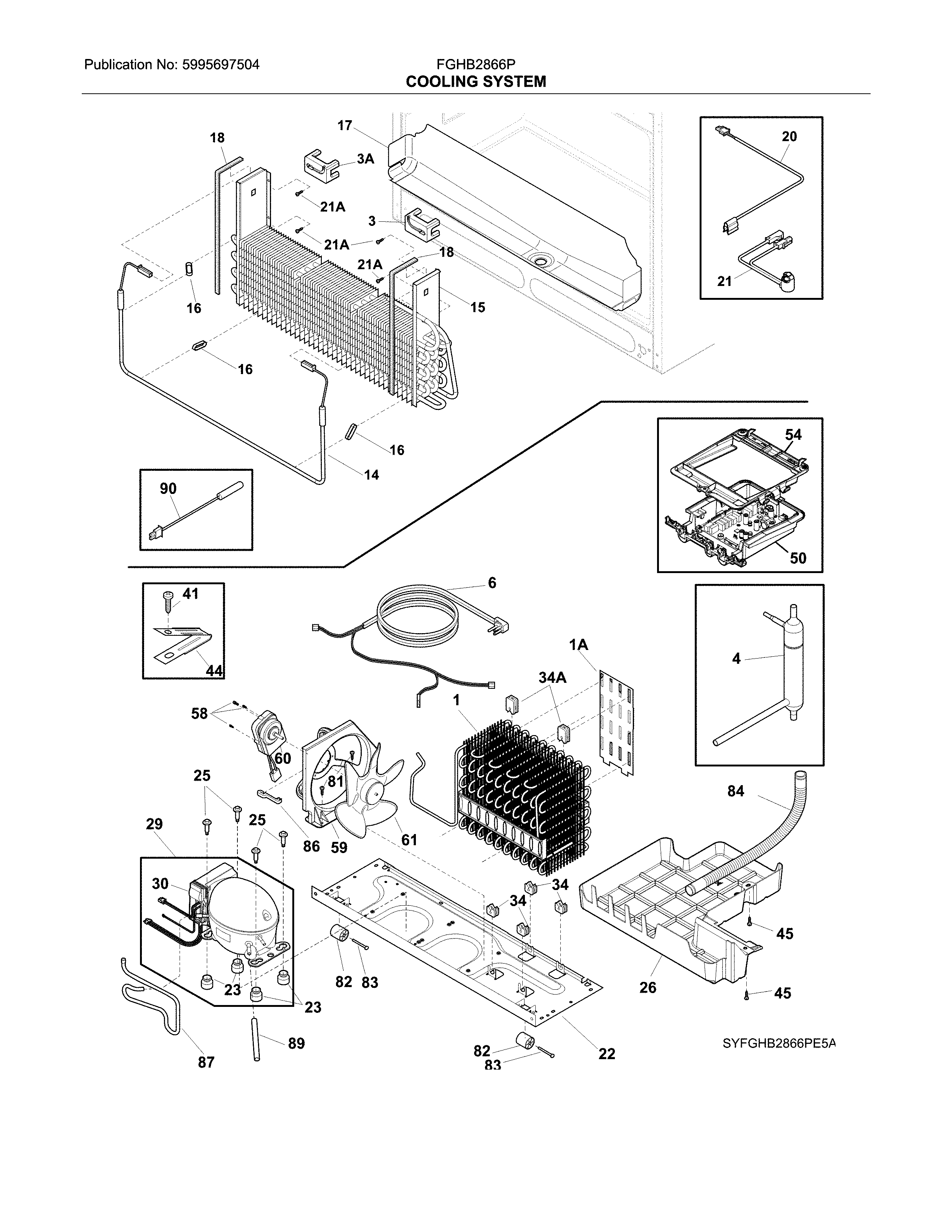 Frigidaire FGHB2866PP7A cooling system diagram