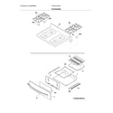 Frigidaire FFGF3016TSA top/drawer diagram