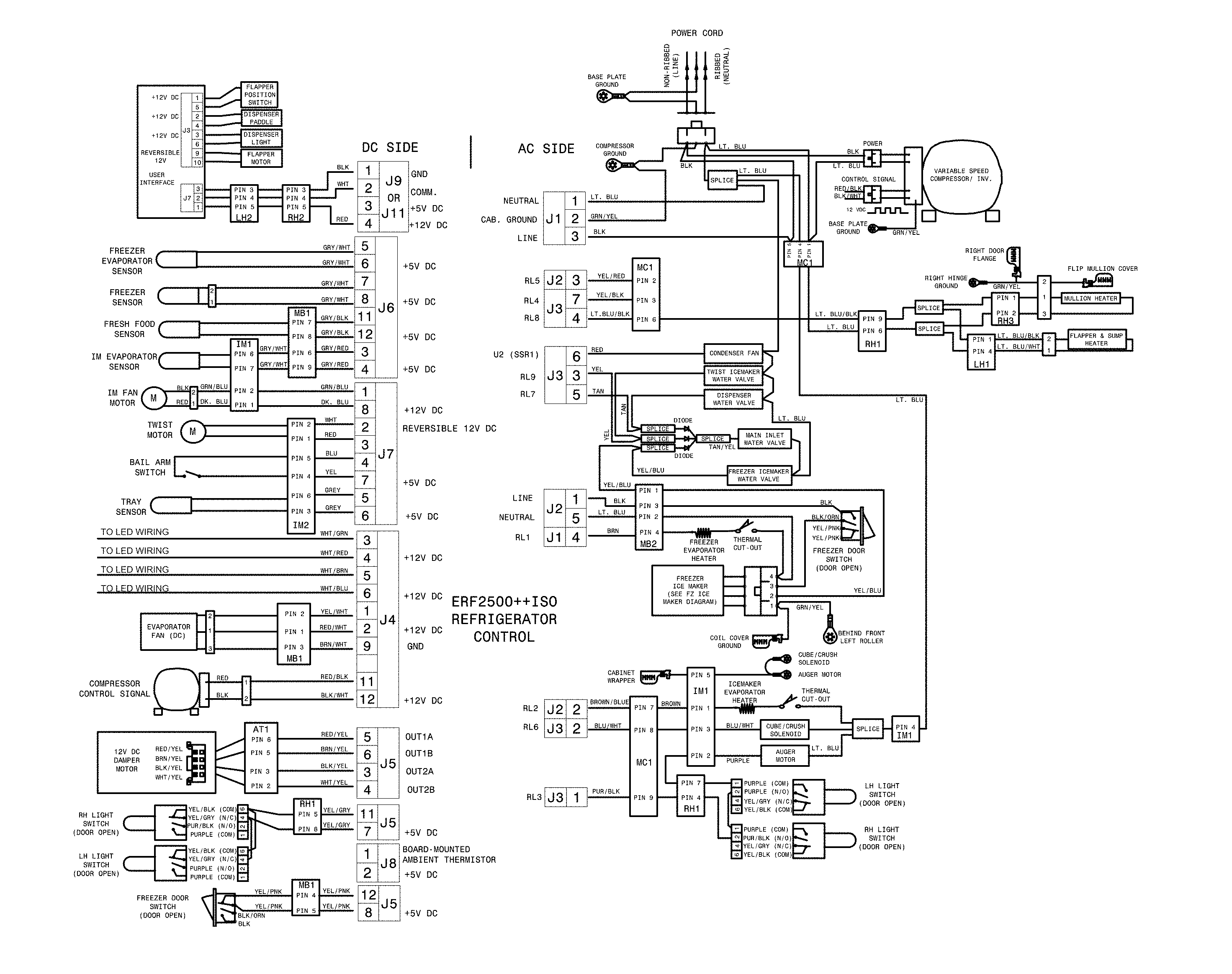 Kenmore 2537034241G wiring schematic diagram